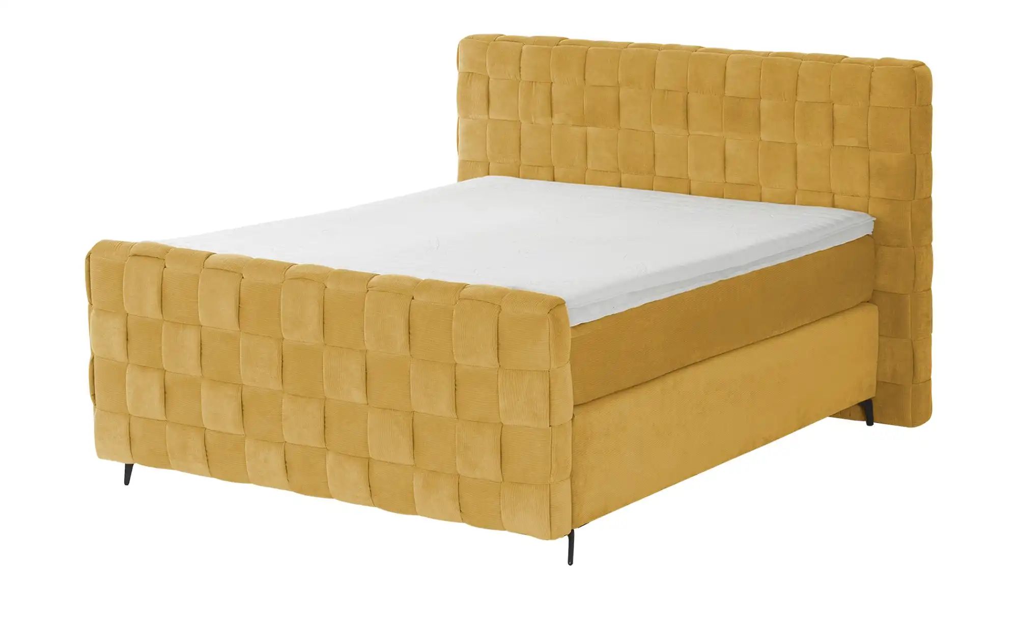 Wohnwert Boxspringbett  Tefla ¦ gelb ¦ Maße (cm): B: 222 H: 132,5 Betten > günstig online kaufen