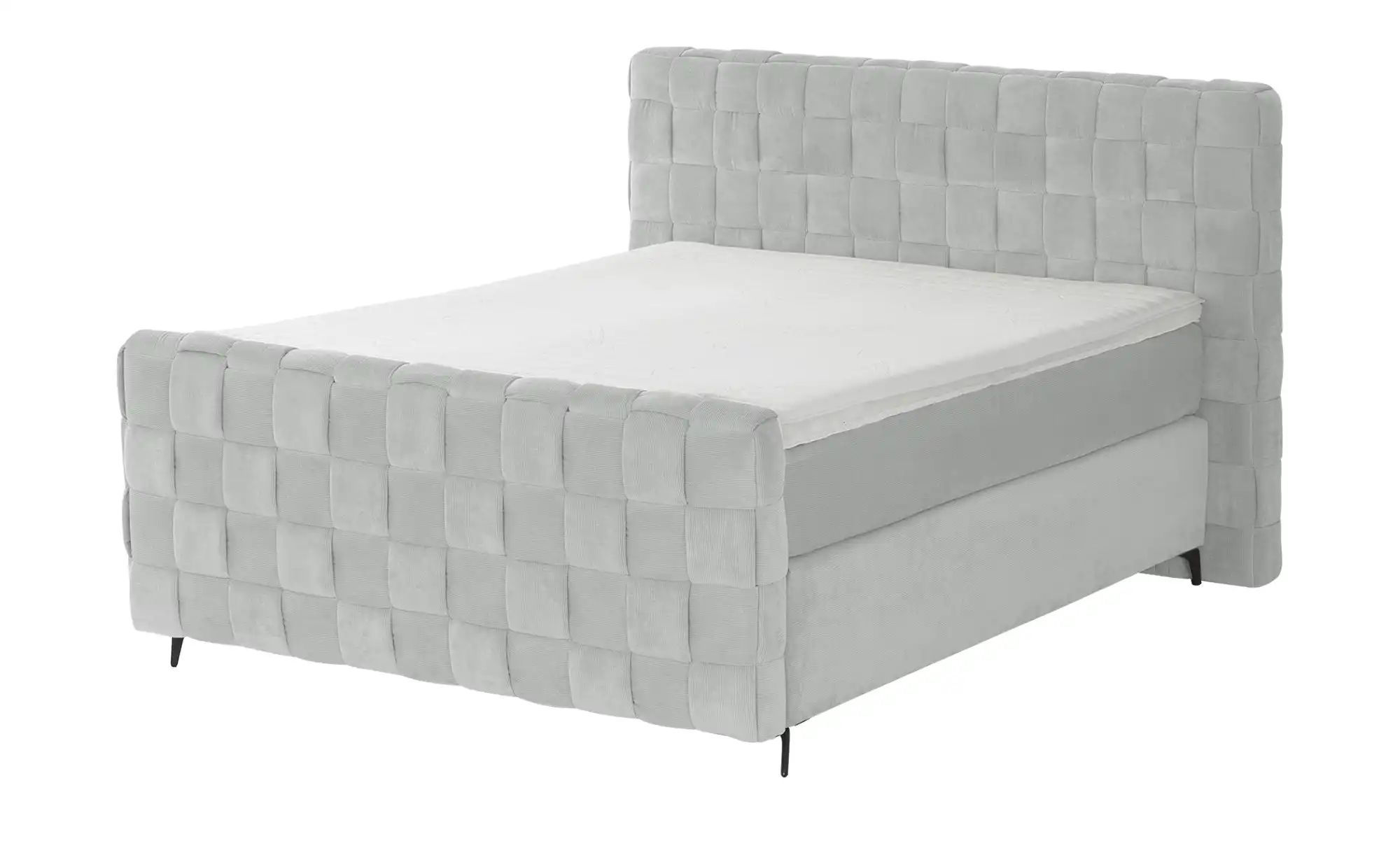 Wohnwert Boxspringbett  Tefla ¦ grau ¦ Maße (cm): B: 222 H: 132,5 Betten > günstig online kaufen