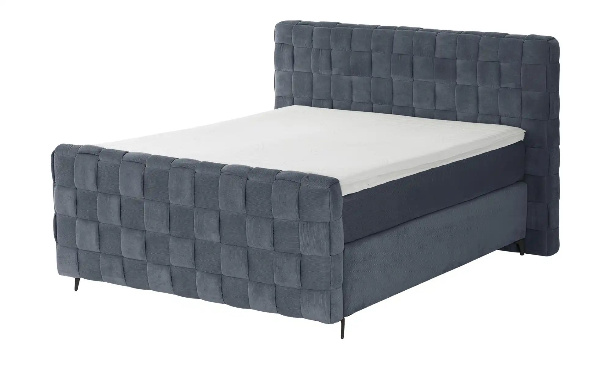 Wohnwert Boxspringbett  Tefla ¦ grau ¦ Maße (cm): B: 222 H: 132,5 Betten > günstig online kaufen