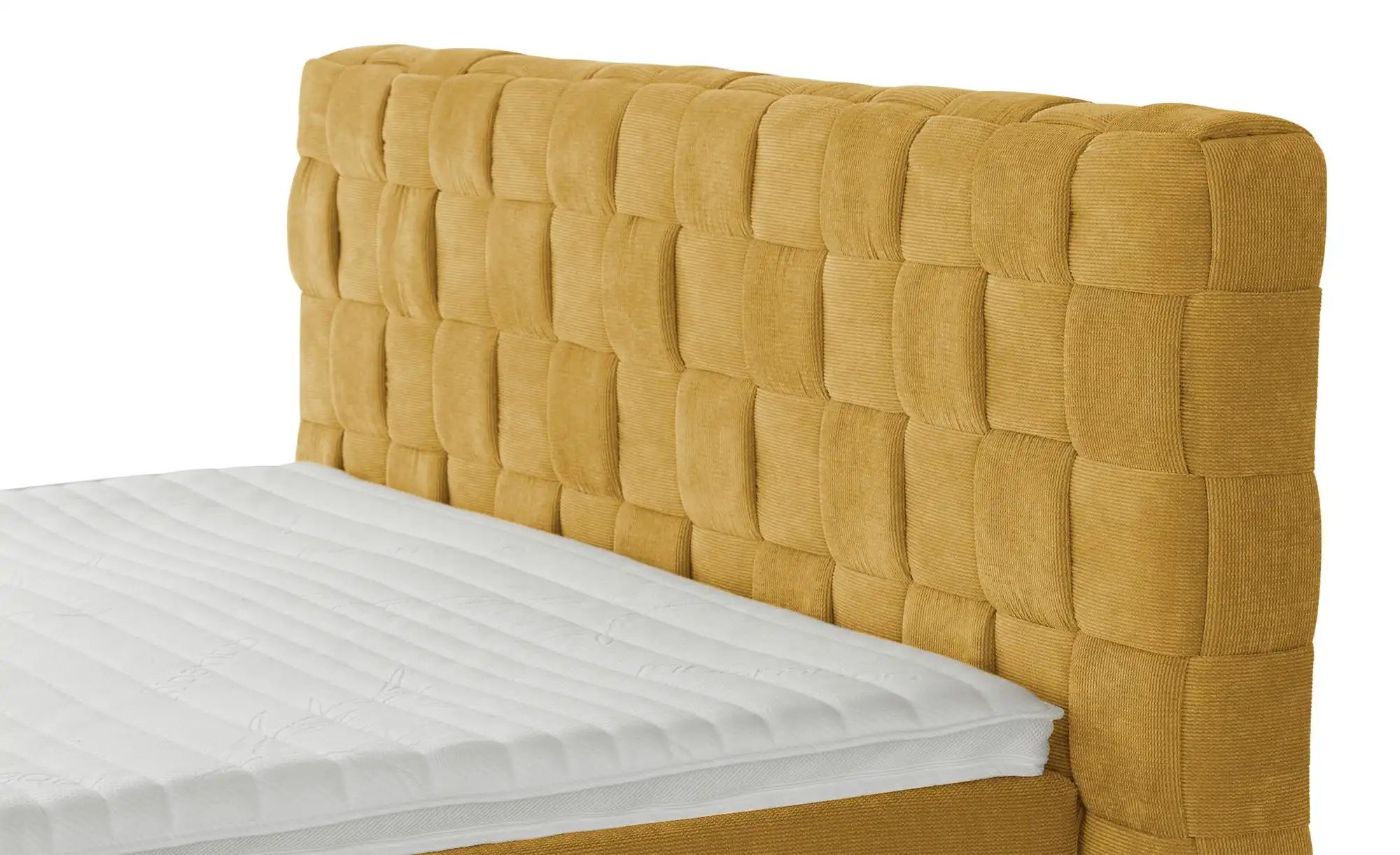 Wohnwert Boxspringbett  Tefla ¦ gelb ¦ Maße (cm): B: 222 H: 132,5 Betten > günstig online kaufen