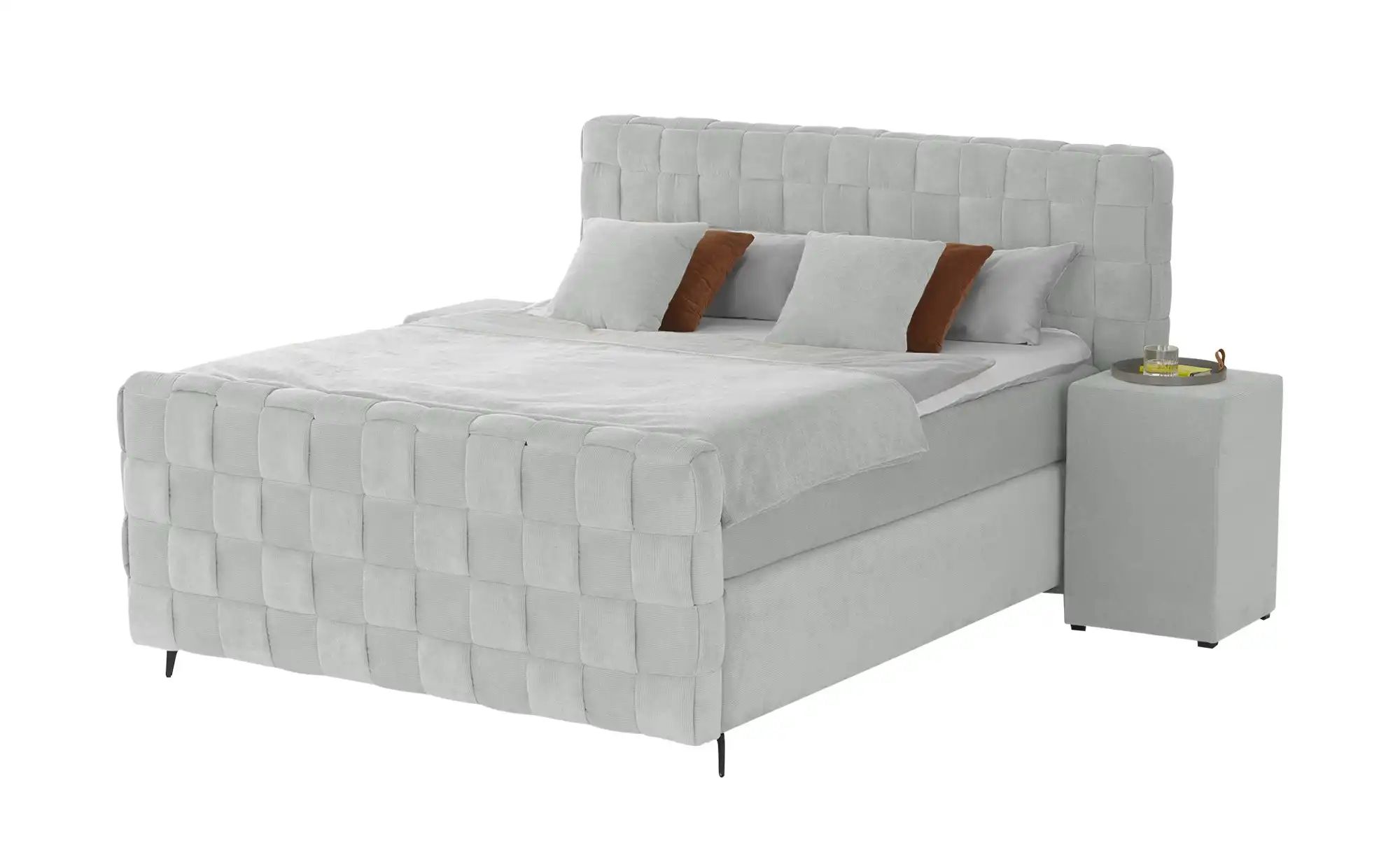 Wohnwert Boxspringbett  Tefla ¦ grau ¦ Maße (cm): B: 182 H: 132,5 Betten > günstig online kaufen