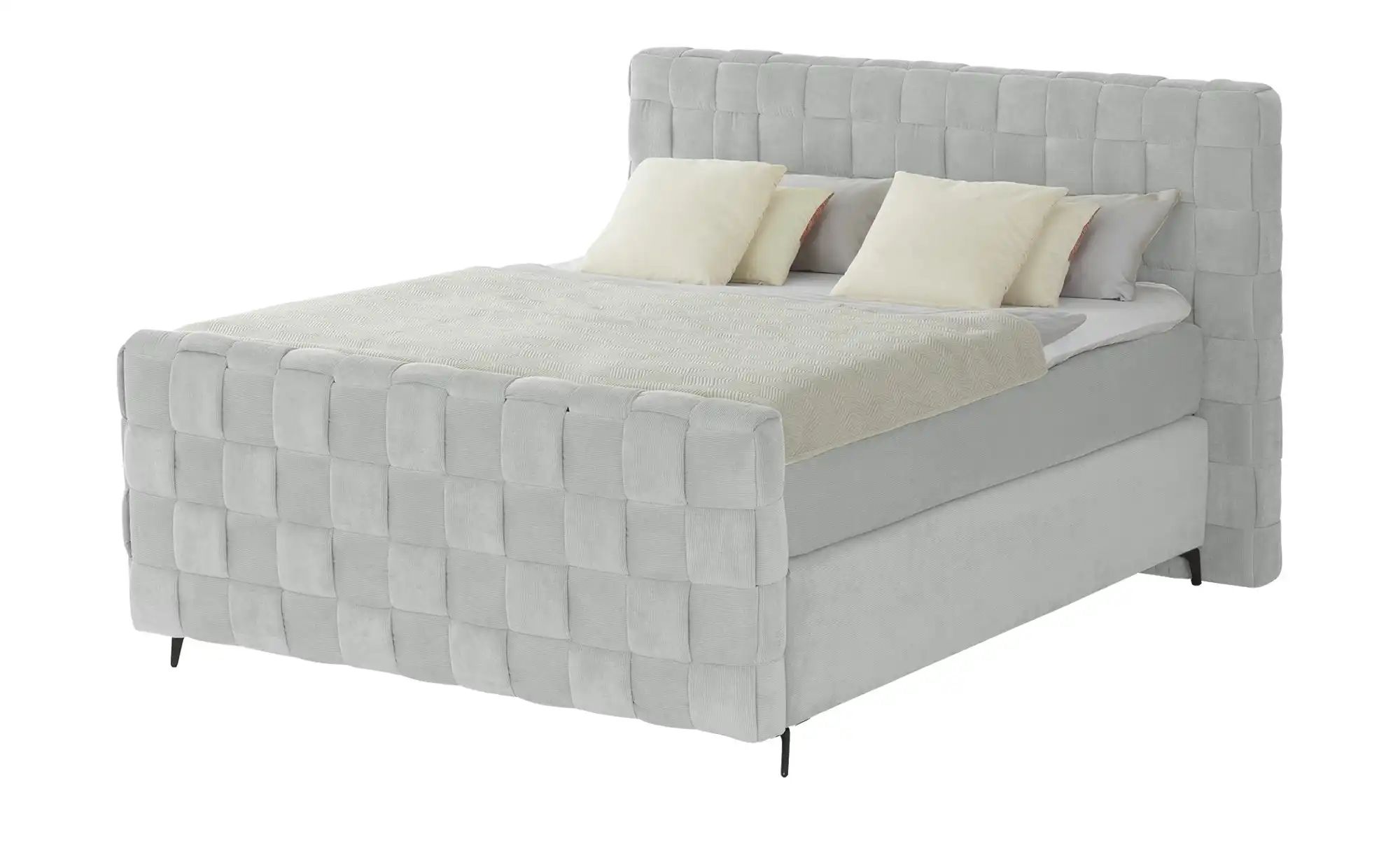 Wohnwert Boxspringbett  Tefla ¦ grau ¦ Maße (cm): B: 182 H: 132,5 Betten > günstig online kaufen