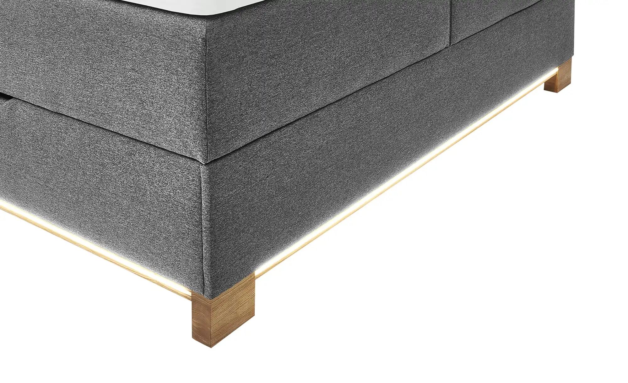 Thumbnail - Boxspringbett USB-Anschluss & LED- Beleuchtung  Clara ¦ grau ¦ Maße (cm): B: 161 H: 119 Betten > Boxspringbetten > Boxsp...