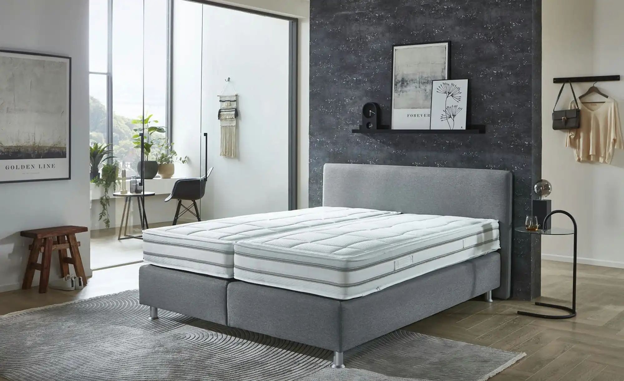 Thumbnail - vanDoorn Boxspringbett Wendematratze Flexline 2.0 ¦ grau ¦ Maße (cm): B: 213 H: 105 Betten > Boxspringbetten - Höffner