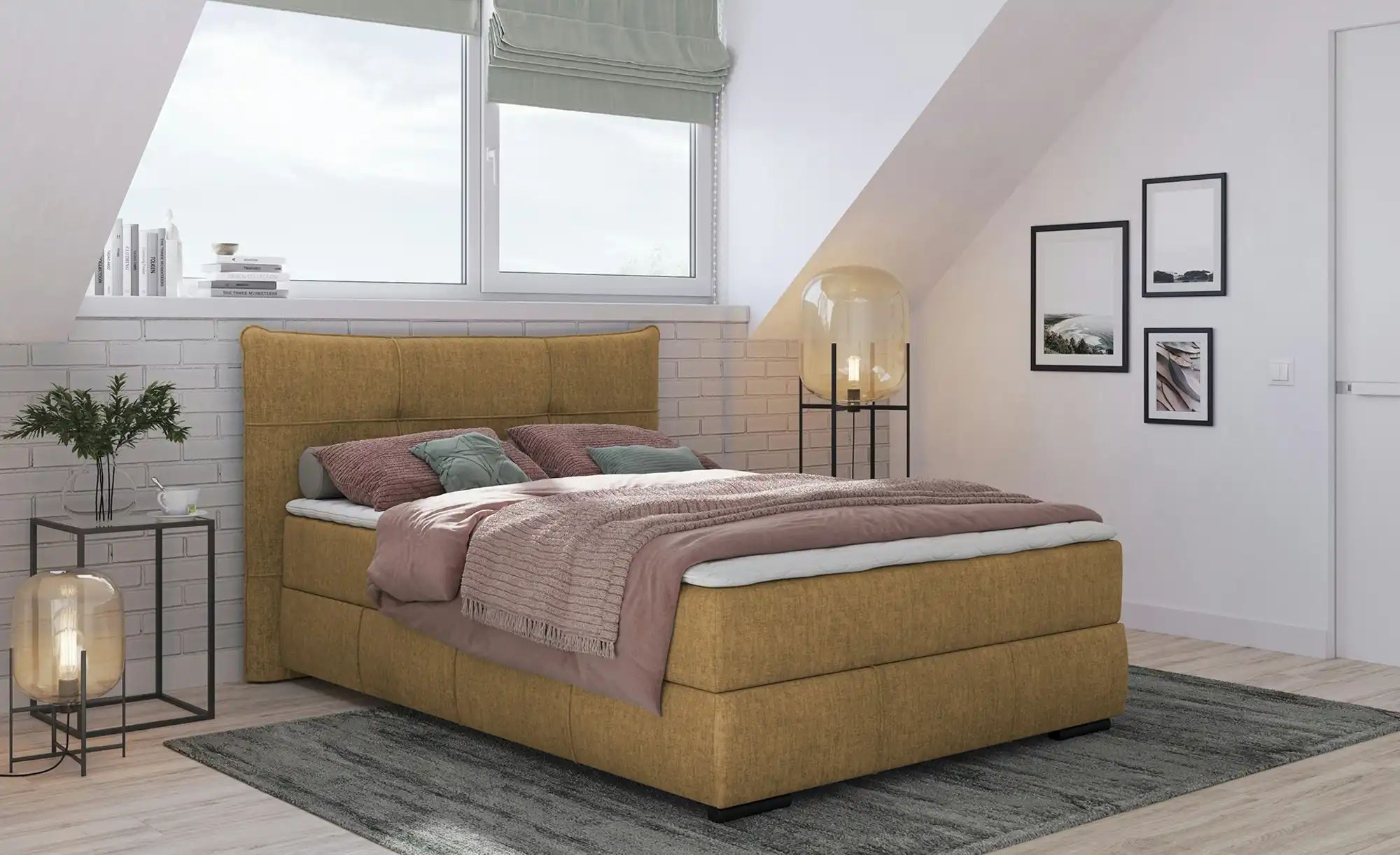 Thumbnail - Boxbett mit Stauraum Margam ¦ gelb ¦ Maße (cm): B: 165 H: 109 Betten > Polsterbetten - Höffner