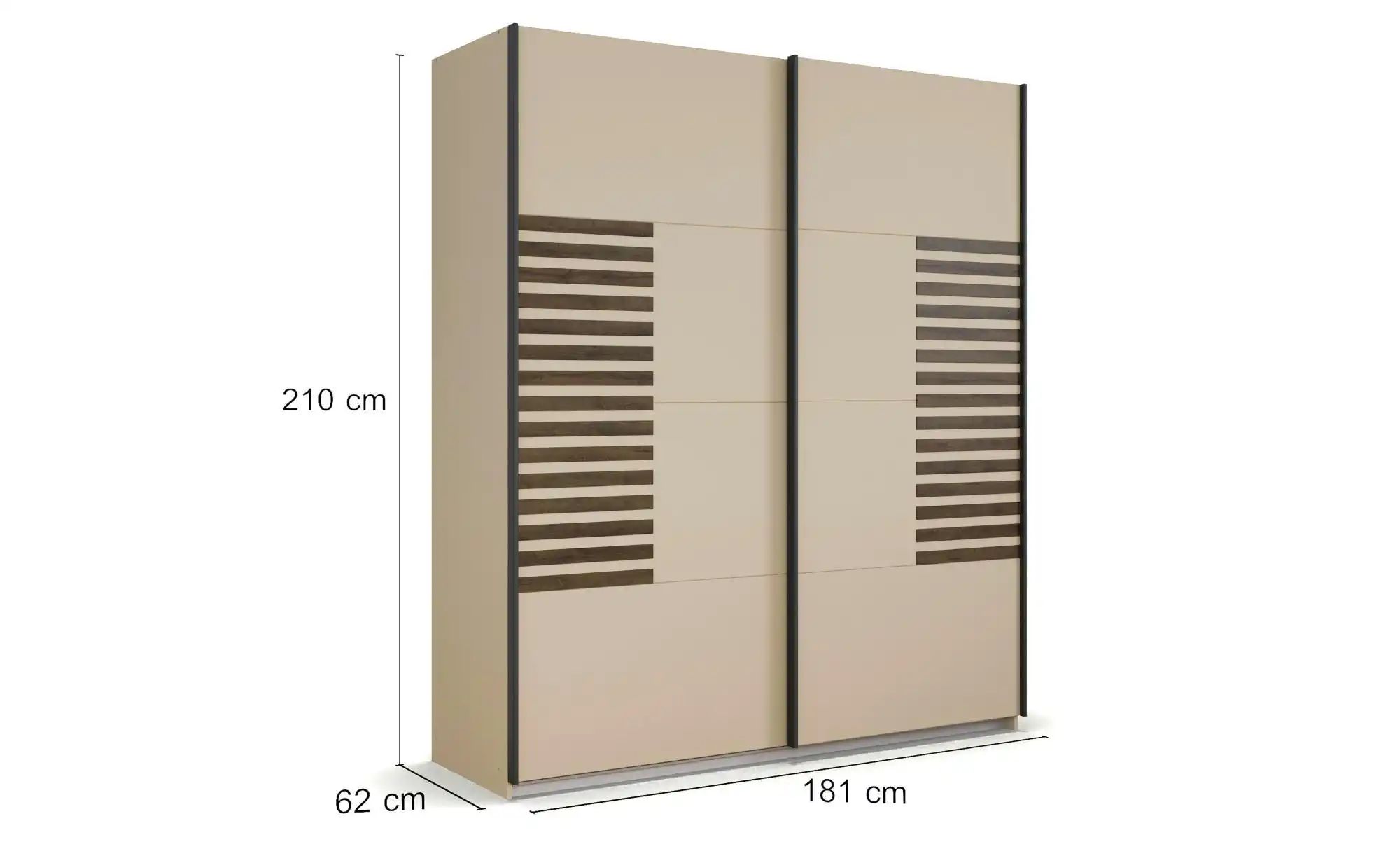 Thumbnail - Schwebetürenschrank Bridgend ¦ creme ¦ Maße (cm): B: 181 H: 210 Schränke > Kleiderschränke > Schwebetürenschränke - Höf...