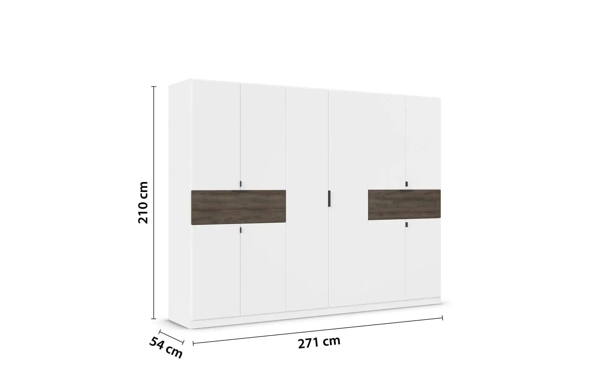 Drehtürenschrank  Thurso ¦ weiß ¦ Maße (cm): B: 271 H: 210 Schränke > Kleid günstig online kaufen