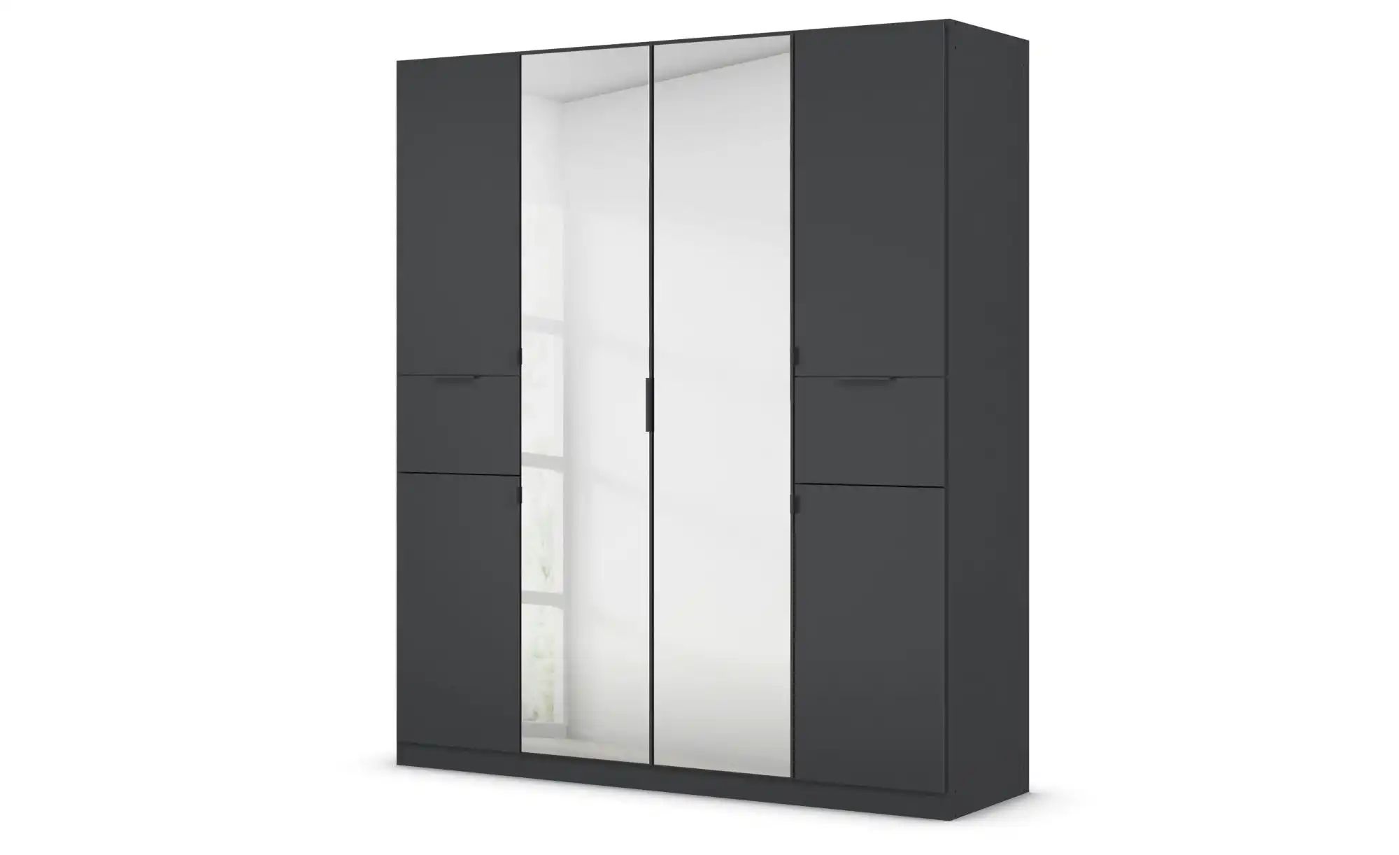 Drehtürenschrank  Thurso ¦ schwarz ¦ Maße (cm): B: 181 H: 210 Schränke > Kl günstig online kaufen
