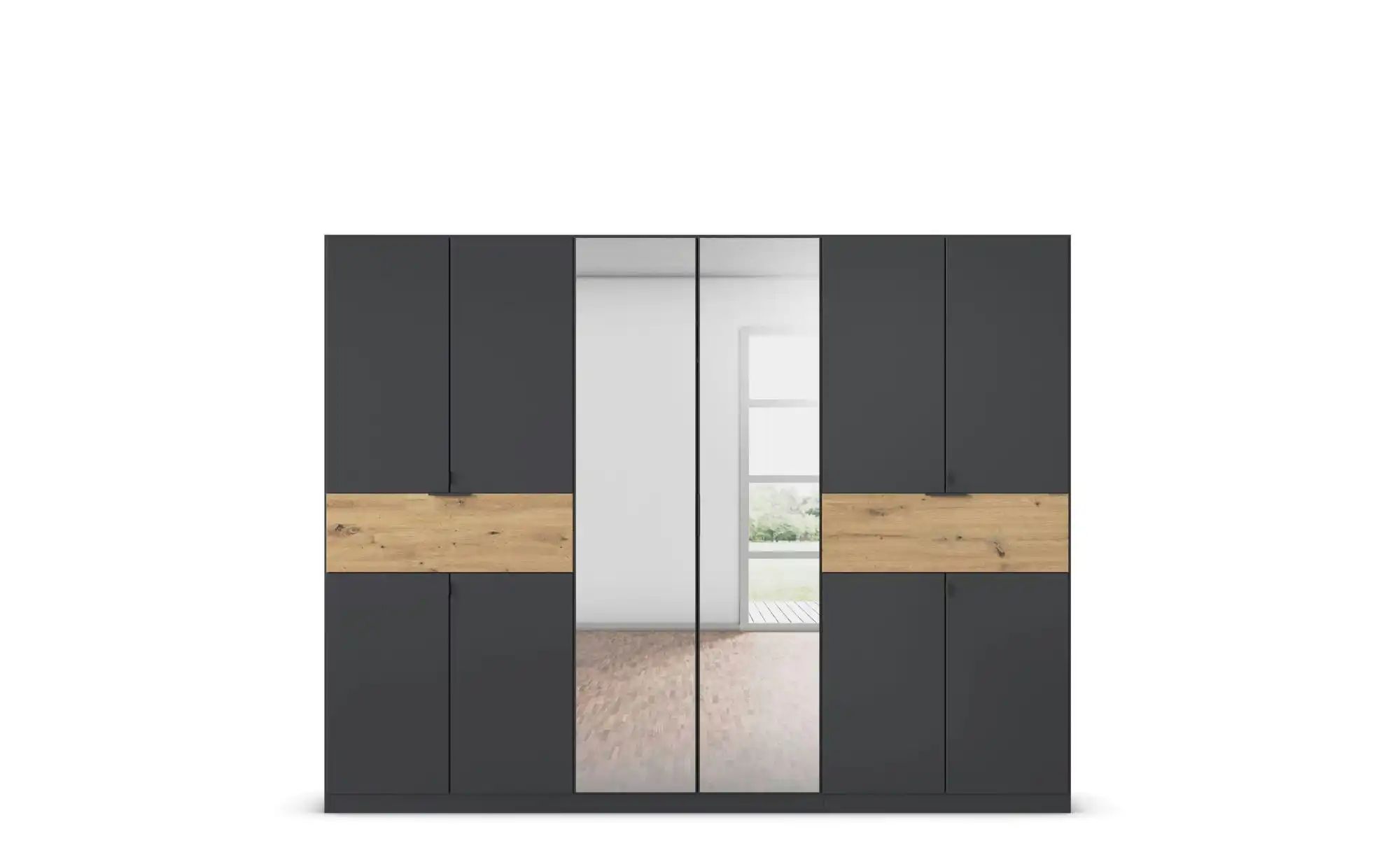 Thumbnail - Drehtürenschrank Thurso ¦ schwarz ¦ Maße (cm): B: 271 H: 210 Schränke > Kleiderschränke > Drehtürenschränke - Höffner