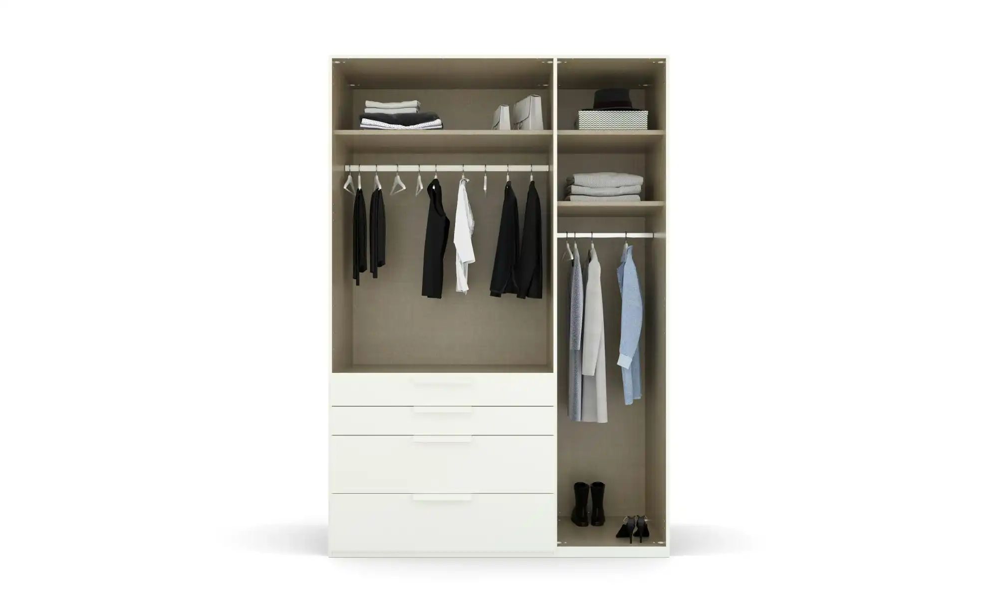 Drehtürenschrank  Port Talbot ¦ grau ¦ Maße (cm): B: 151 H: 223 Schränke > günstig online kaufen