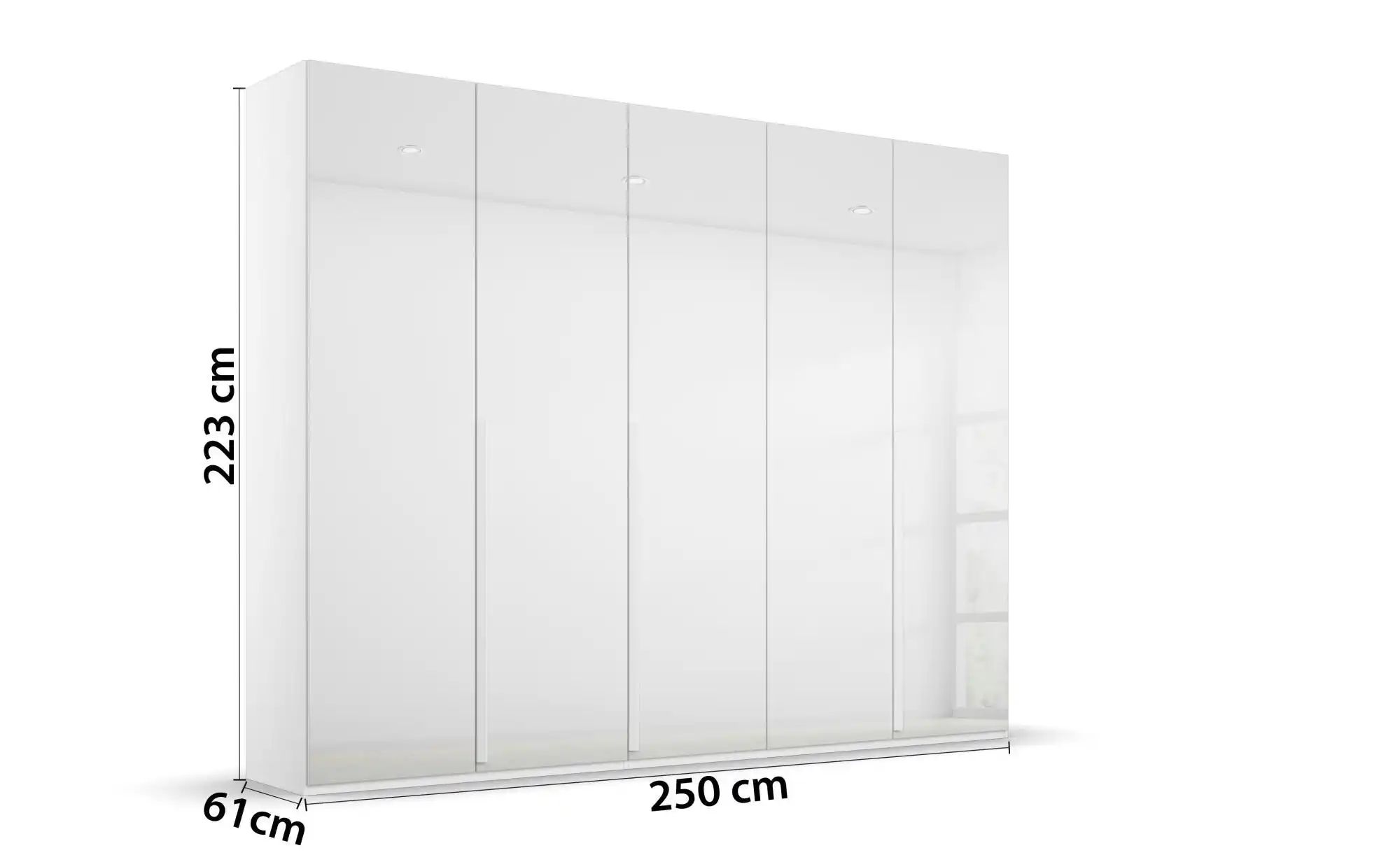 Drehtürenschrank  Port Talbot ¦ weiß ¦ Maße (cm): B: 251 H: 223 Schränke > günstig online kaufen
