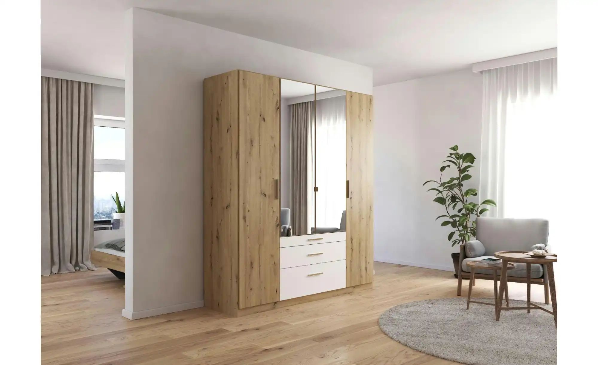 Drehtürenschrank  Moffat ¦ holzfarben ¦ Maße (cm): B: 181 H: 210 Schränke > günstig online kaufen