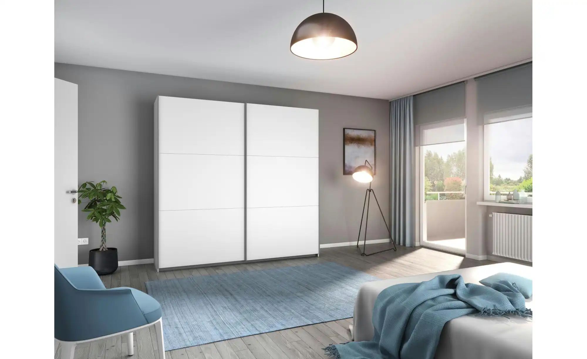Schwebetürenschrank  Acton ¦ weiß ¦ Maße (cm): B: 218 H: 210 Schränke > Kle günstig online kaufen