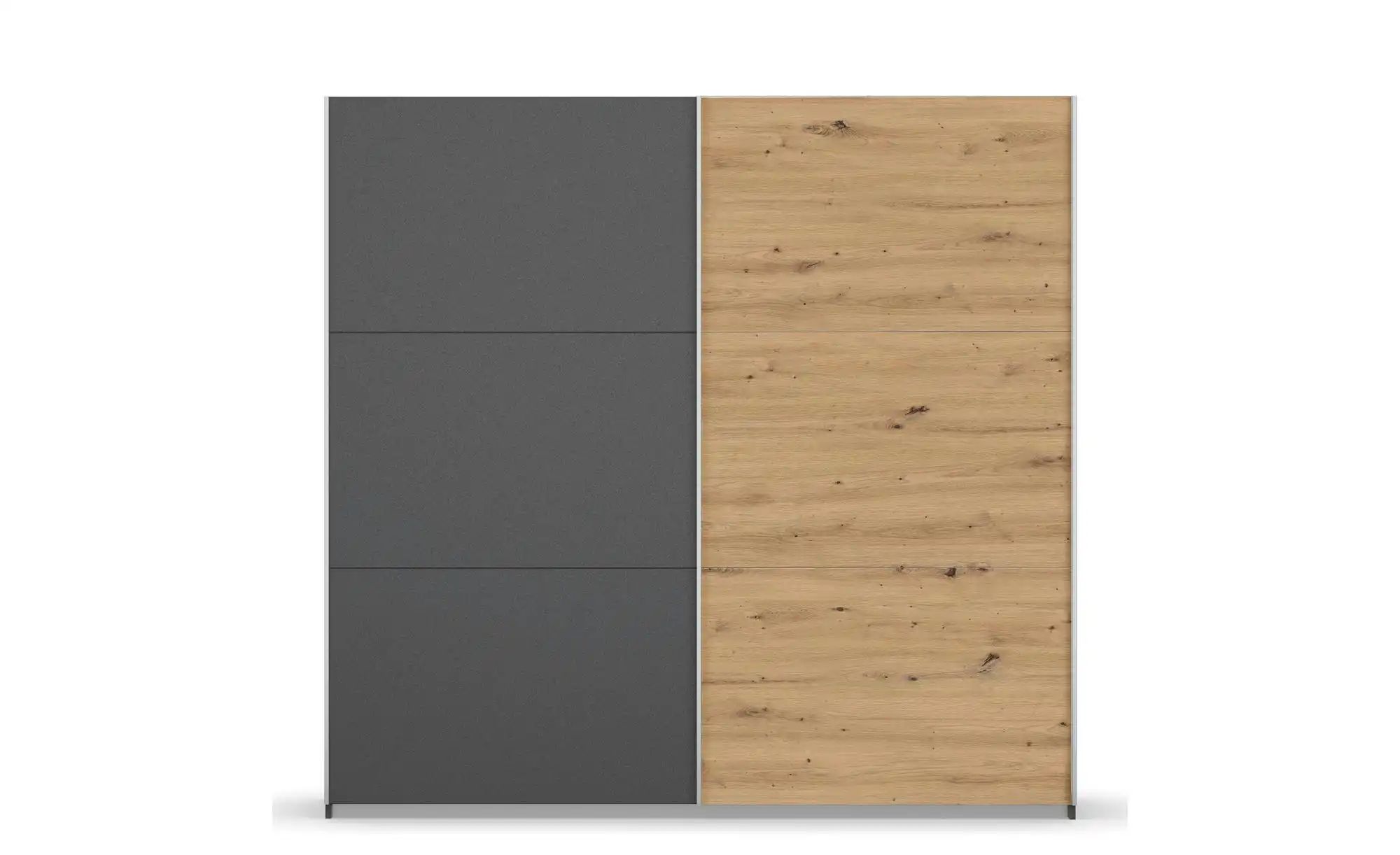 Schwebetürenschrank  Acton ¦ grau ¦ Maße (cm): B: 218 H: 210 Schränke > Kle günstig online kaufen