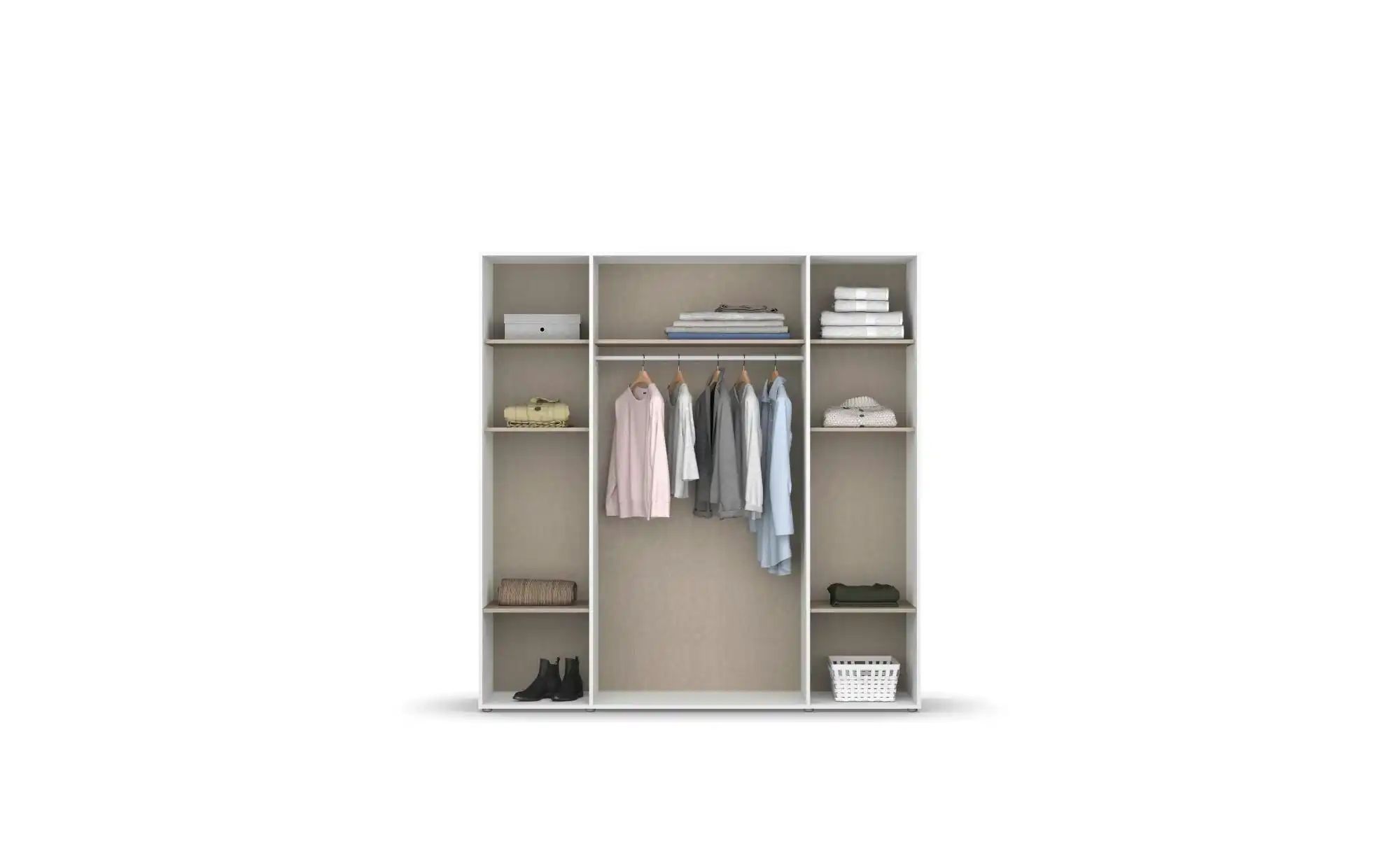 Drehtürenschrank  Yarm ¦ weiß ¦ Maße (cm): B: 187 H: 194 Schränke > Kleider günstig online kaufen
