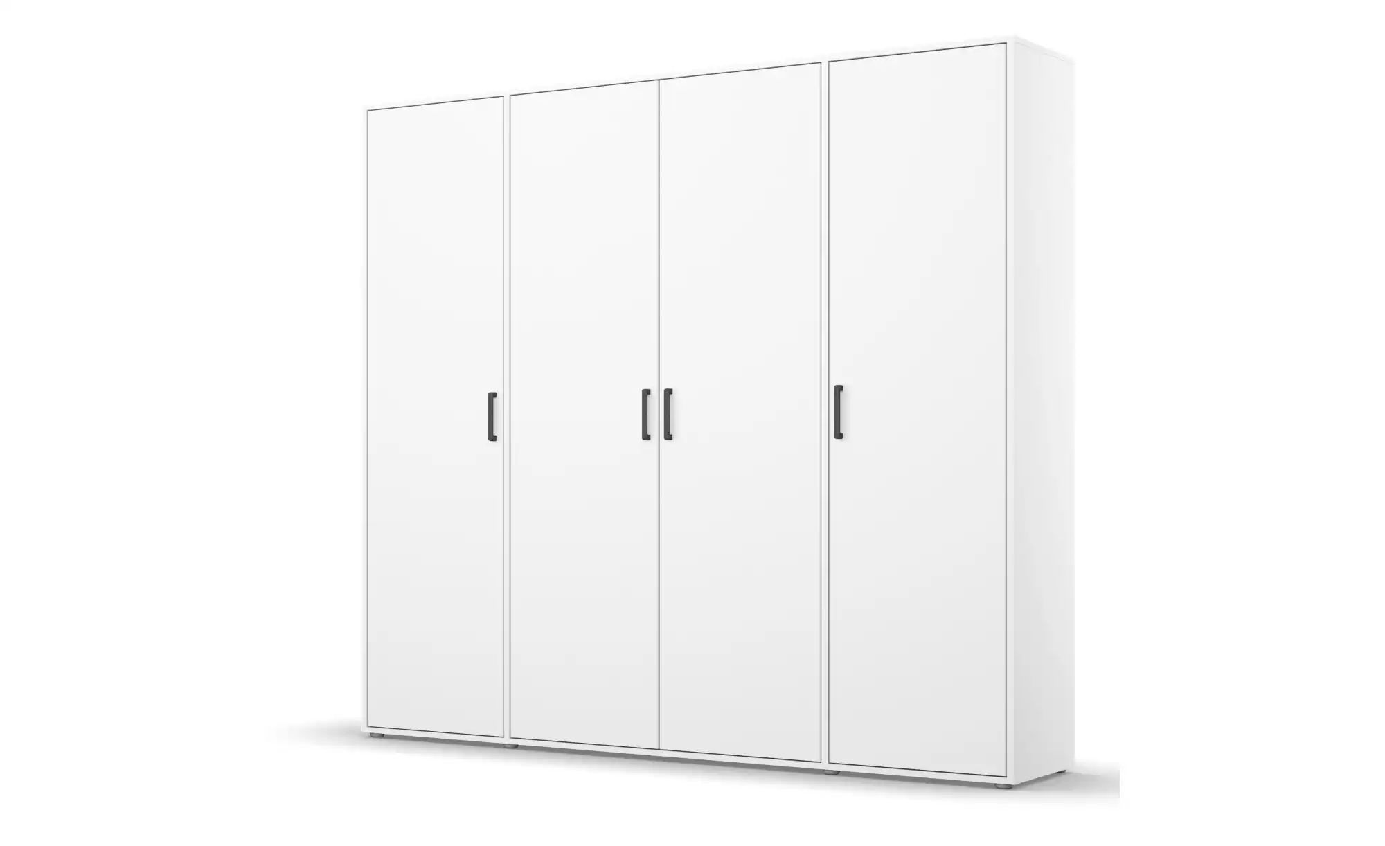 Drehtürenschrank  Yarm ¦ weiß ¦ Maße (cm): B: 187 H: 194 Schränke > Kleider günstig online kaufen