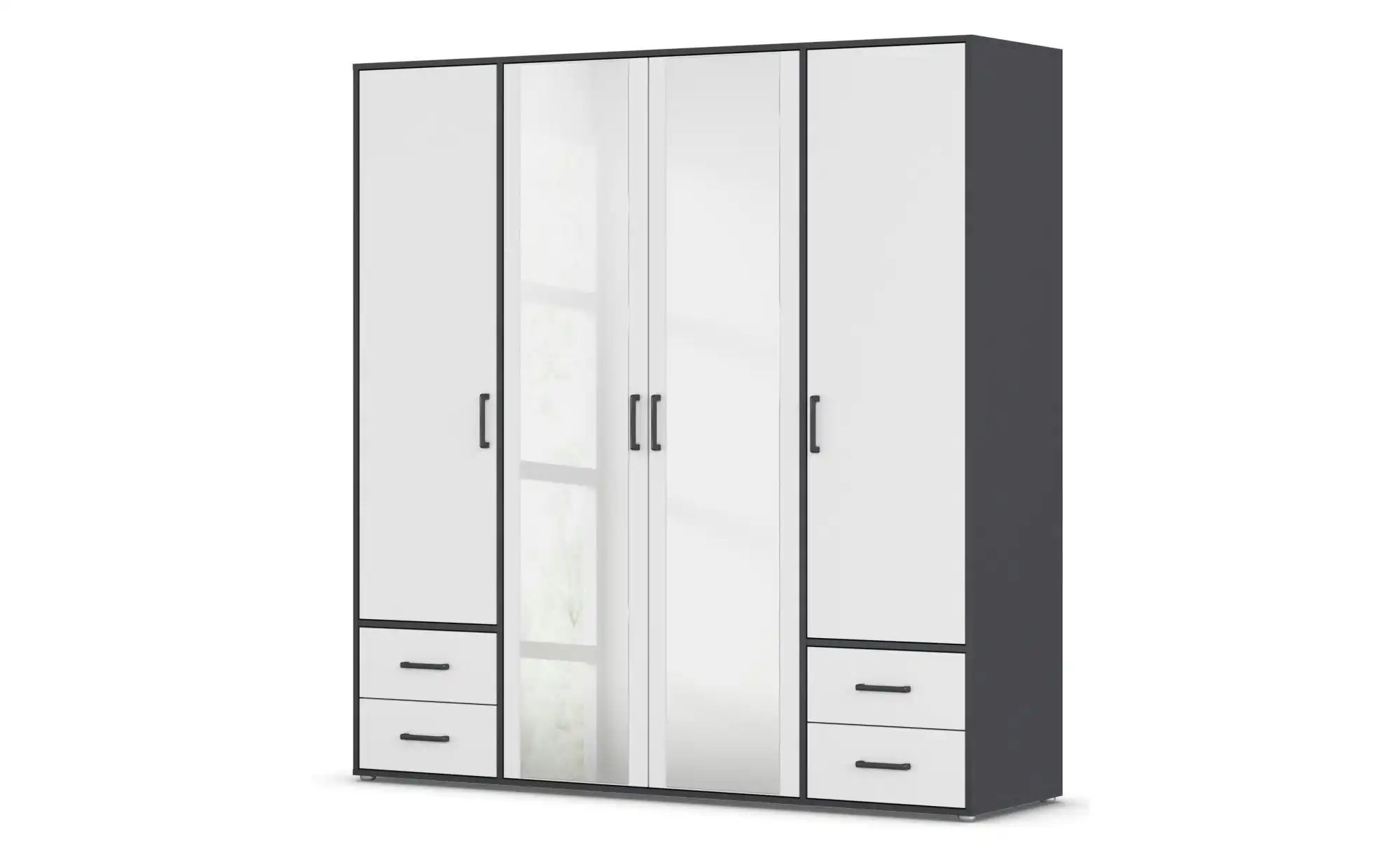 rauch Drehtürenschrank "Voyager", mit modernen Griffen in Graumetallic, ink günstig online kaufen