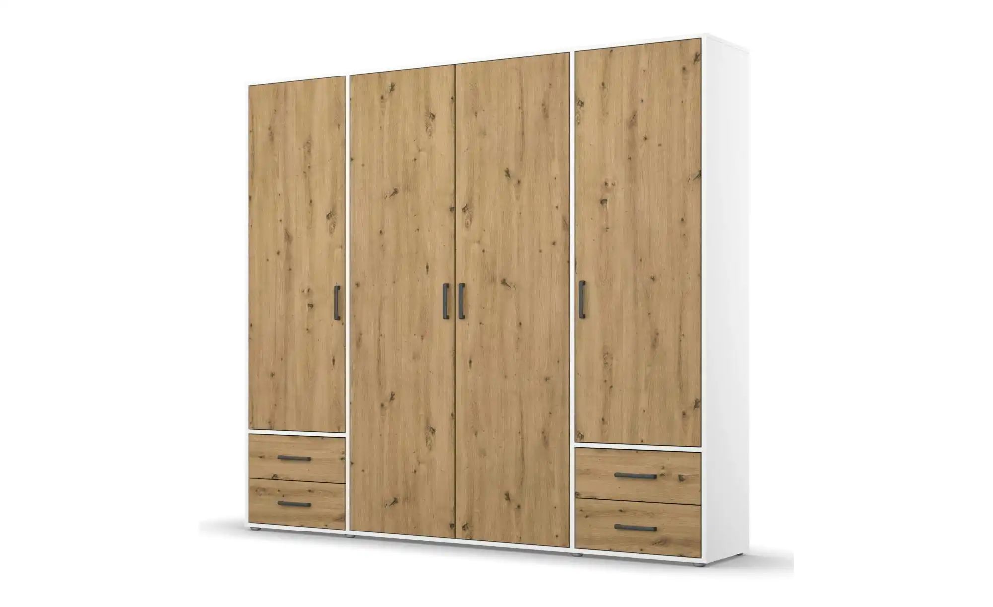 Drehtürenschrank  Yarm ¦ weiß ¦ Maße (cm): B: 187 H: 194 Schränke > Kleider günstig online kaufen