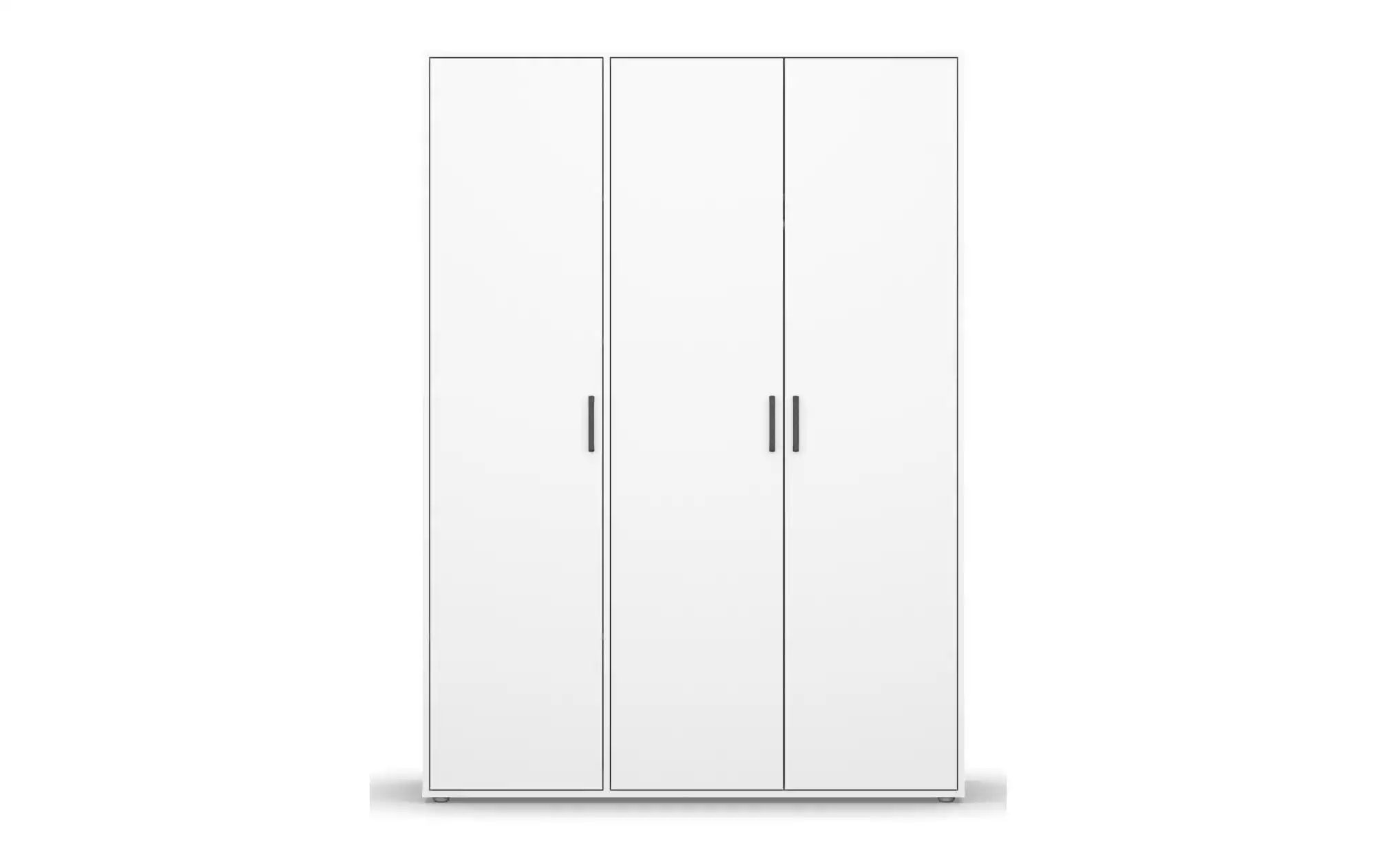 Drehtürenschrank  Yarm ¦ weiß ¦ Maße (cm): B: 140 H: 194 Schränke > Kleider günstig online kaufen