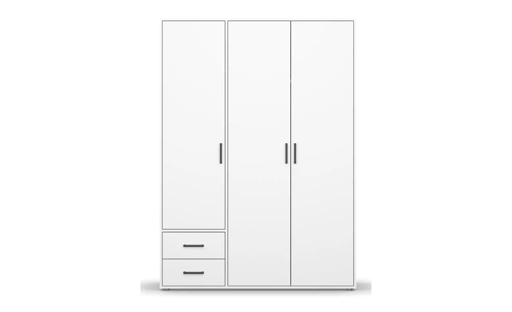Drehtürenschrank  Yarm ¦ weiß ¦ Maße (cm): B: 140 H: 194 Schränke > Kleider günstig online kaufen