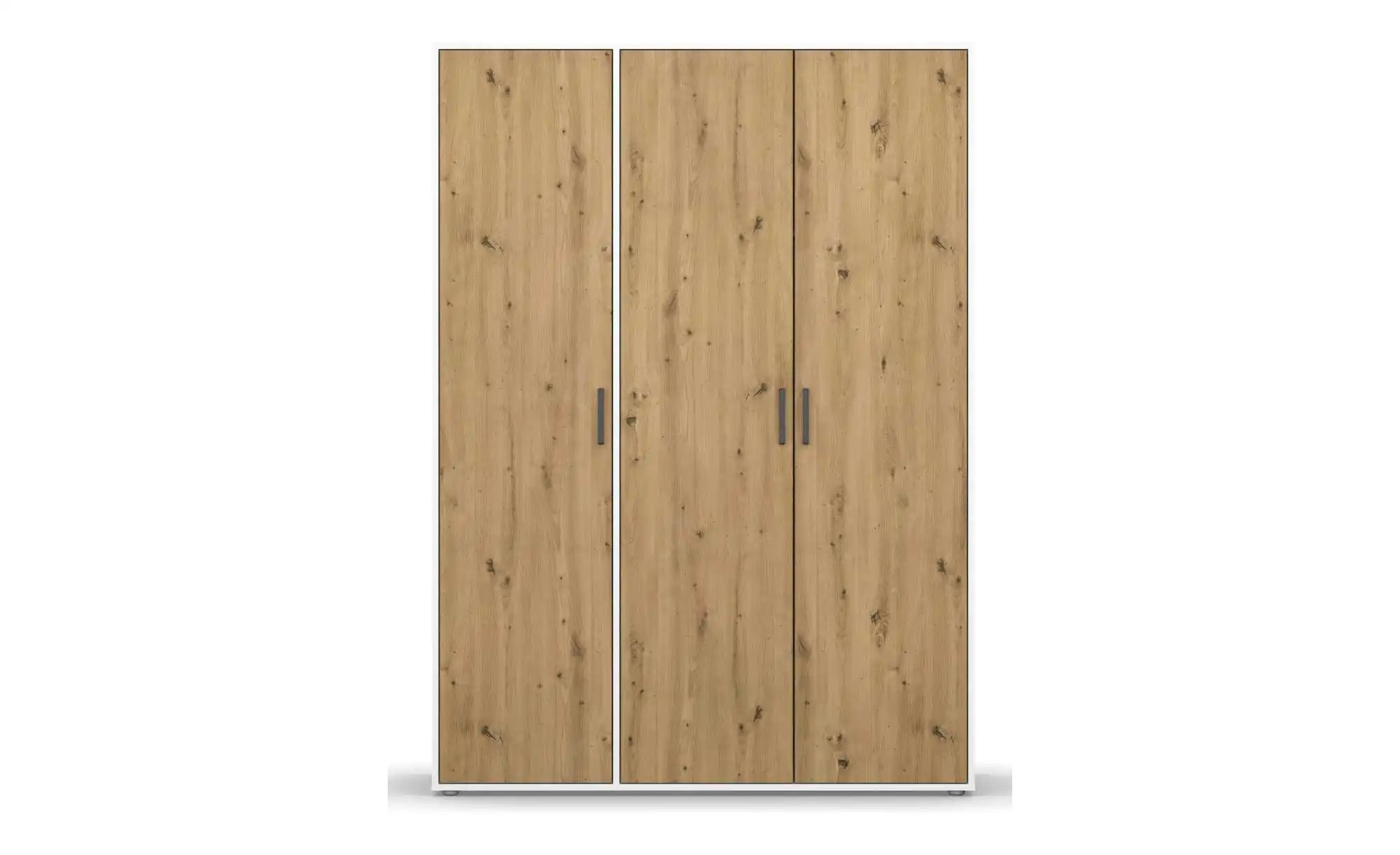 Drehtürenschrank  Yarm ¦ weiß ¦ Maße (cm): B: 140 H: 194 Schränke > Kleider günstig online kaufen