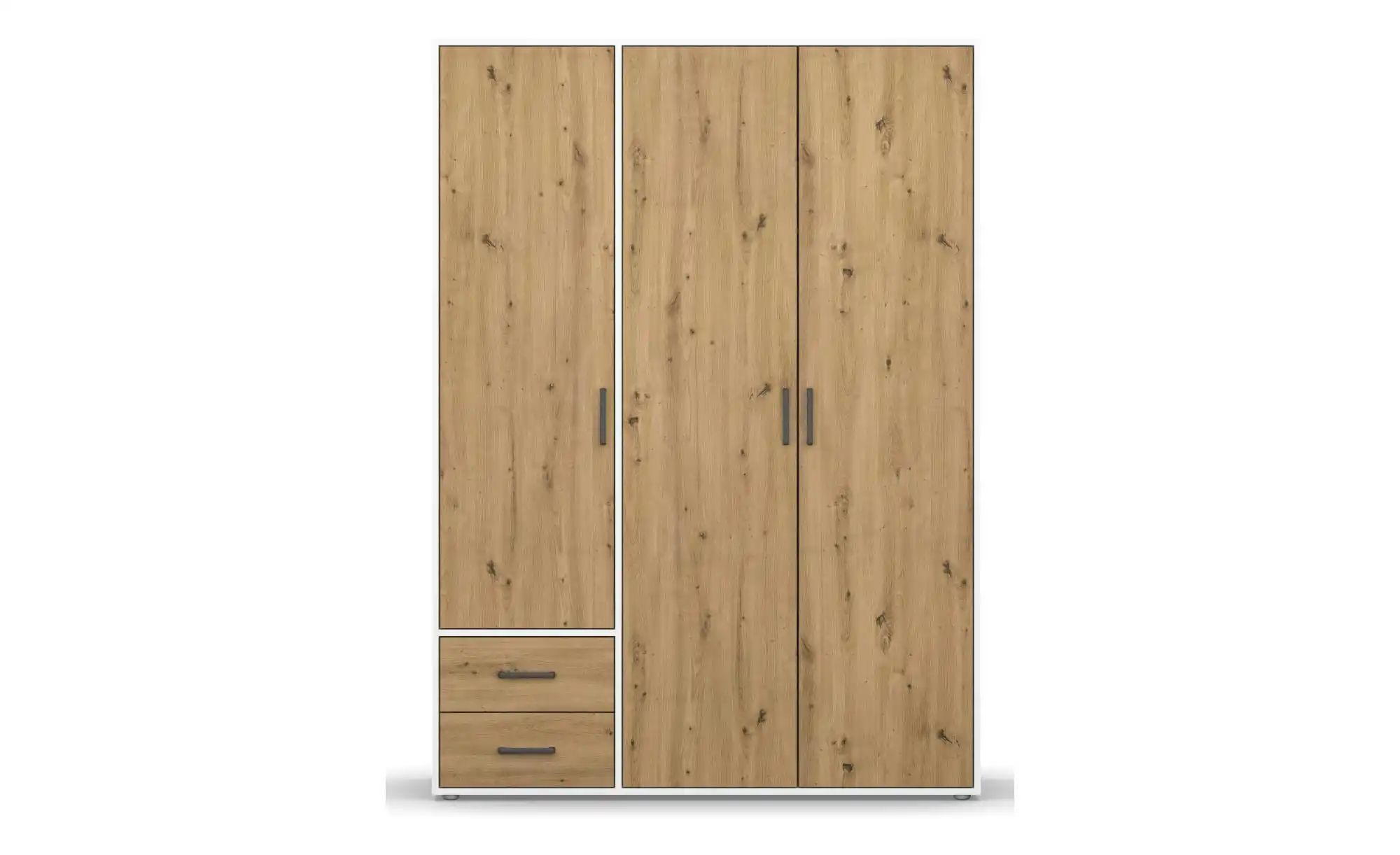 Drehtürenschrank  Yarm ¦ weiß ¦ Maße (cm): B: 140 H: 194 Schränke > Kleider günstig online kaufen