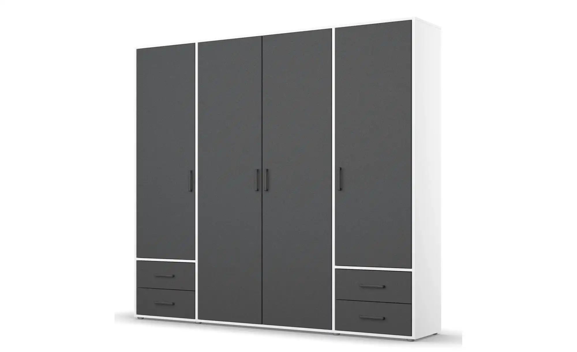 Drehtürenschrank  Yarm ¦ weiß ¦ Maße (cm): B: 187 H: 194 Schränke > Kleider günstig online kaufen