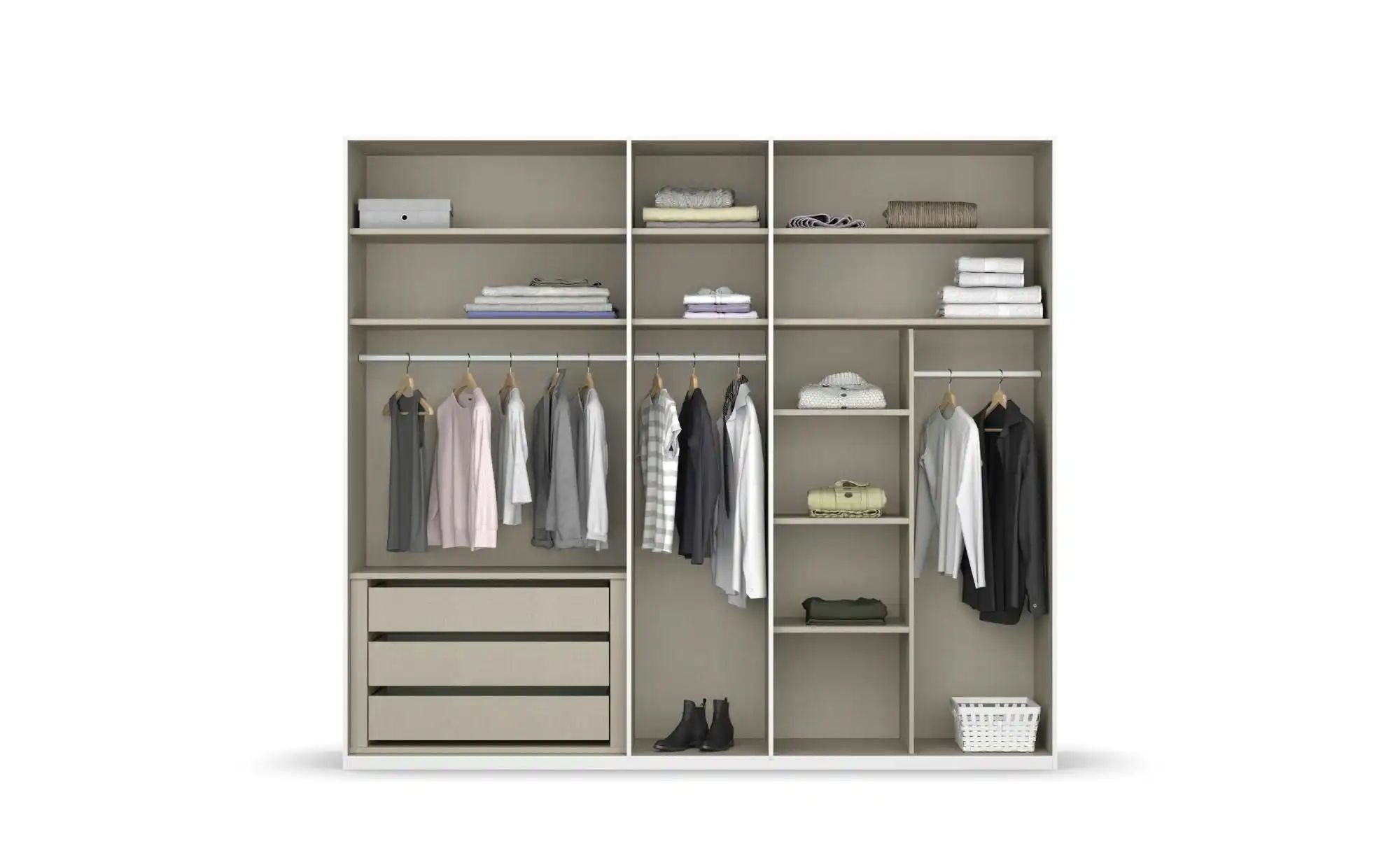 Drehtürenschrank  Port Talbot ¦ weiß ¦ Maße (cm): B: 251 H: 223 Schränke > günstig online kaufen