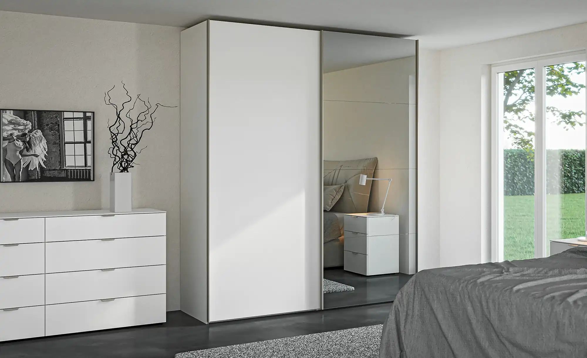 Thumbnail - Dreamer eXpress Schwebetürenschrank  Dreamer ¦ weiß ¦ Maße (cm): B: 203 H: 236 T: 65.0 Schränke > Kleiderschränke > Schw...