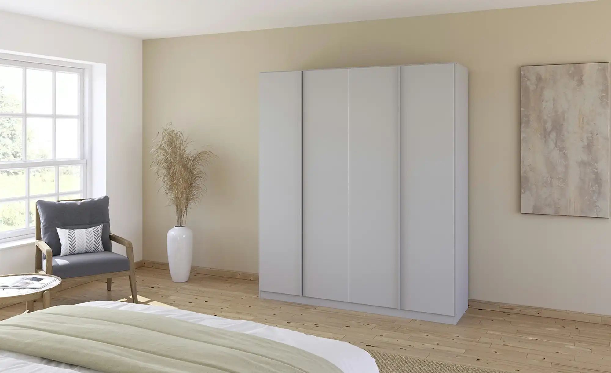 Thumbnail - Drehtürenschrank Stella ¦ grau ¦ Maße (cm): B: 181 H: 210 T: 54.0 Schränke > Kleiderschränke > Drehtürenschränke - Höff...
