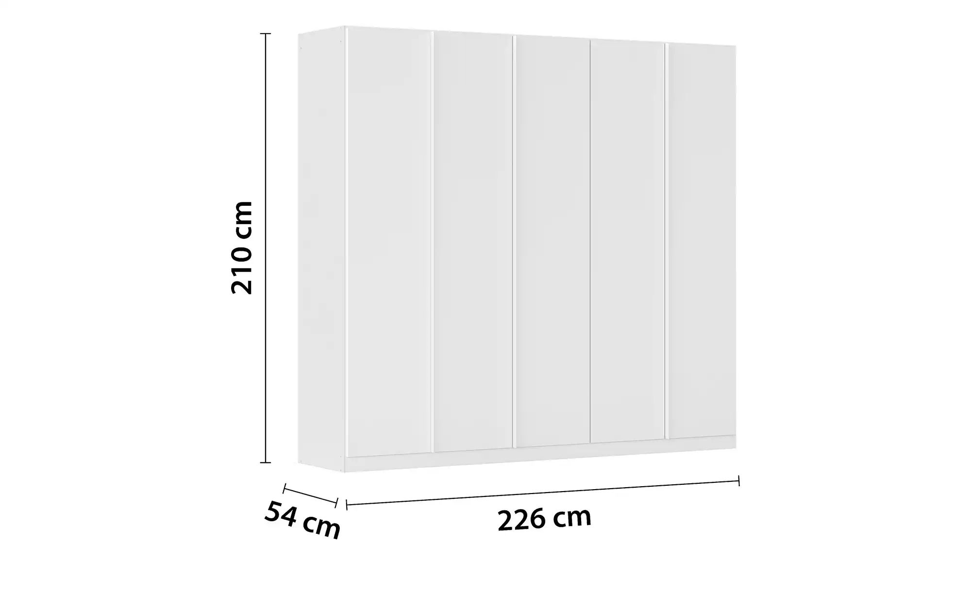 Thumbnail - Drehtürenschrank  Stella ¦ weiß ¦ Maße (cm): B: 226 H: 210 T: 54.0 Schränke > Kleiderschränke > Drehtürenschränke - Höff...
