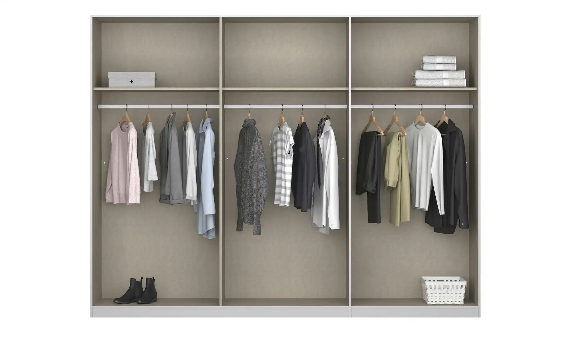 Thumbnail - Drehtürenschrank  Monostar ¦ grau ¦ Maße (cm): B: 271 H: 210 T: 54.0 Schränke > Kleiderschränke > Drehtürenschränke - Hö...