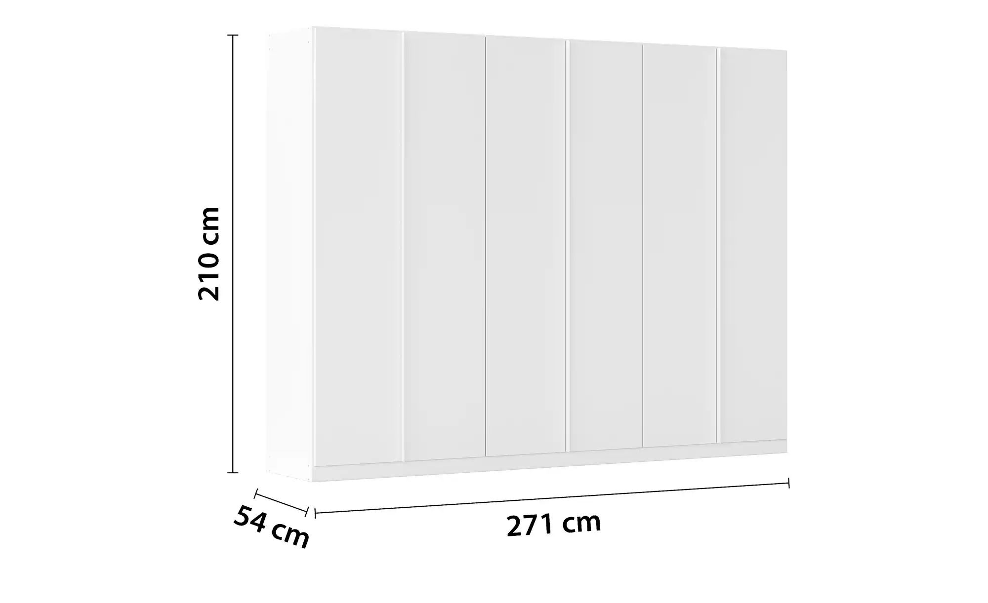 Drehtürenschrank  Stella ¦ weiß ¦ Maße (cm): B: 271 H: 210 T: 54 Schränke > günstig online kaufen