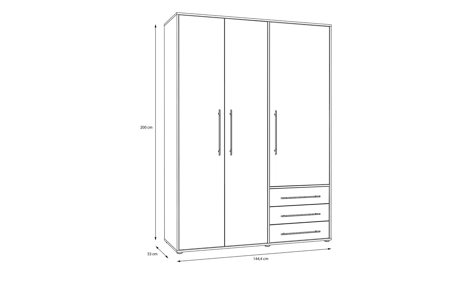 Kleiderschrank  Morley ¦ holzfarben ¦ Maße (cm): B: 144,4 H: 200 T: 53 Schr günstig online kaufen