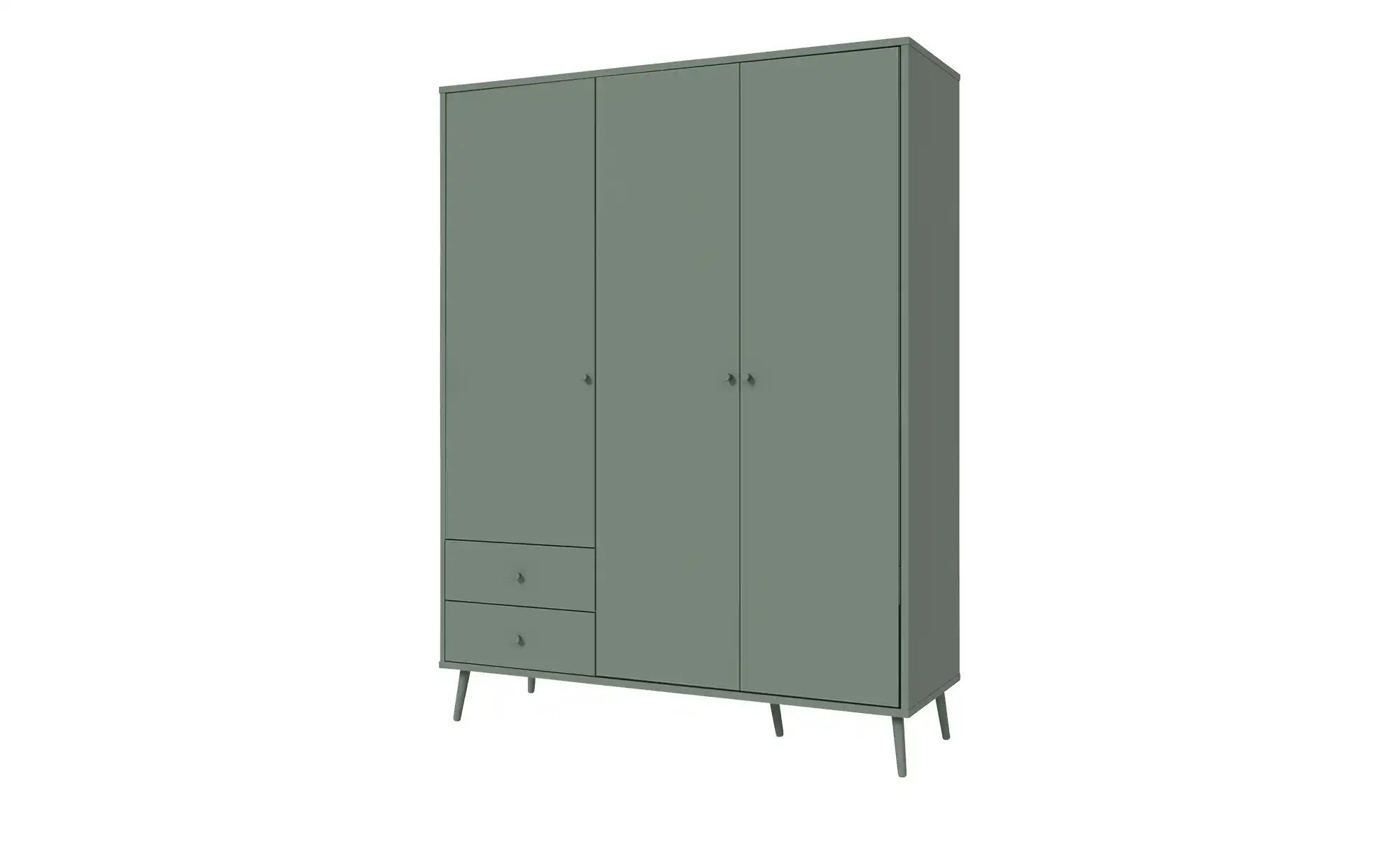 Kleiderschrank  Hemsby ¦ grün ¦ Maße (cm): B: 154,2 H: 201,7 T: 52.2 Schrän günstig online kaufen