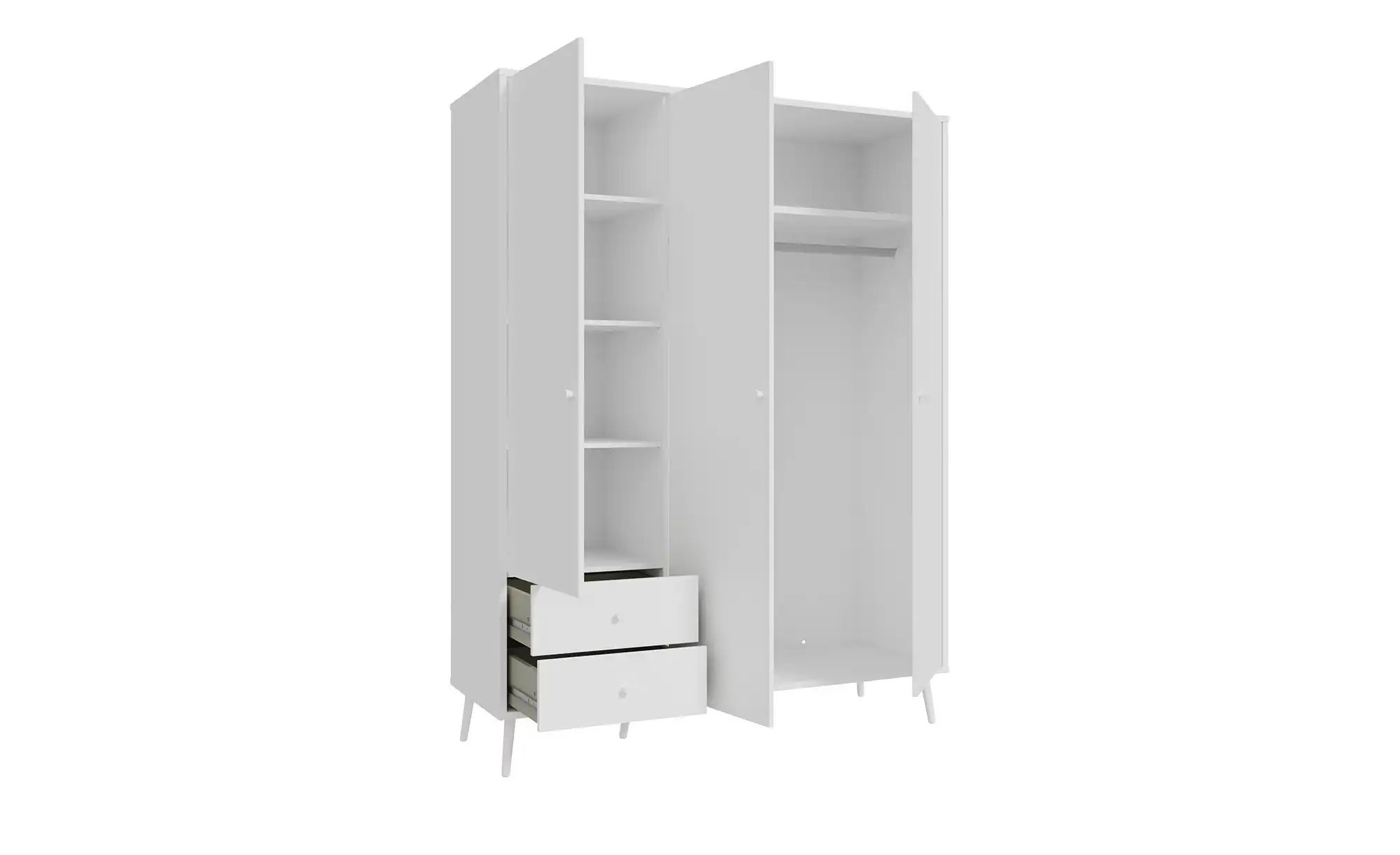 Kleiderschrank  Hemsby ¦ weiß ¦ Maße (cm): B: 154,2 H: 201,7 T: 52.2 Schrän günstig online kaufen