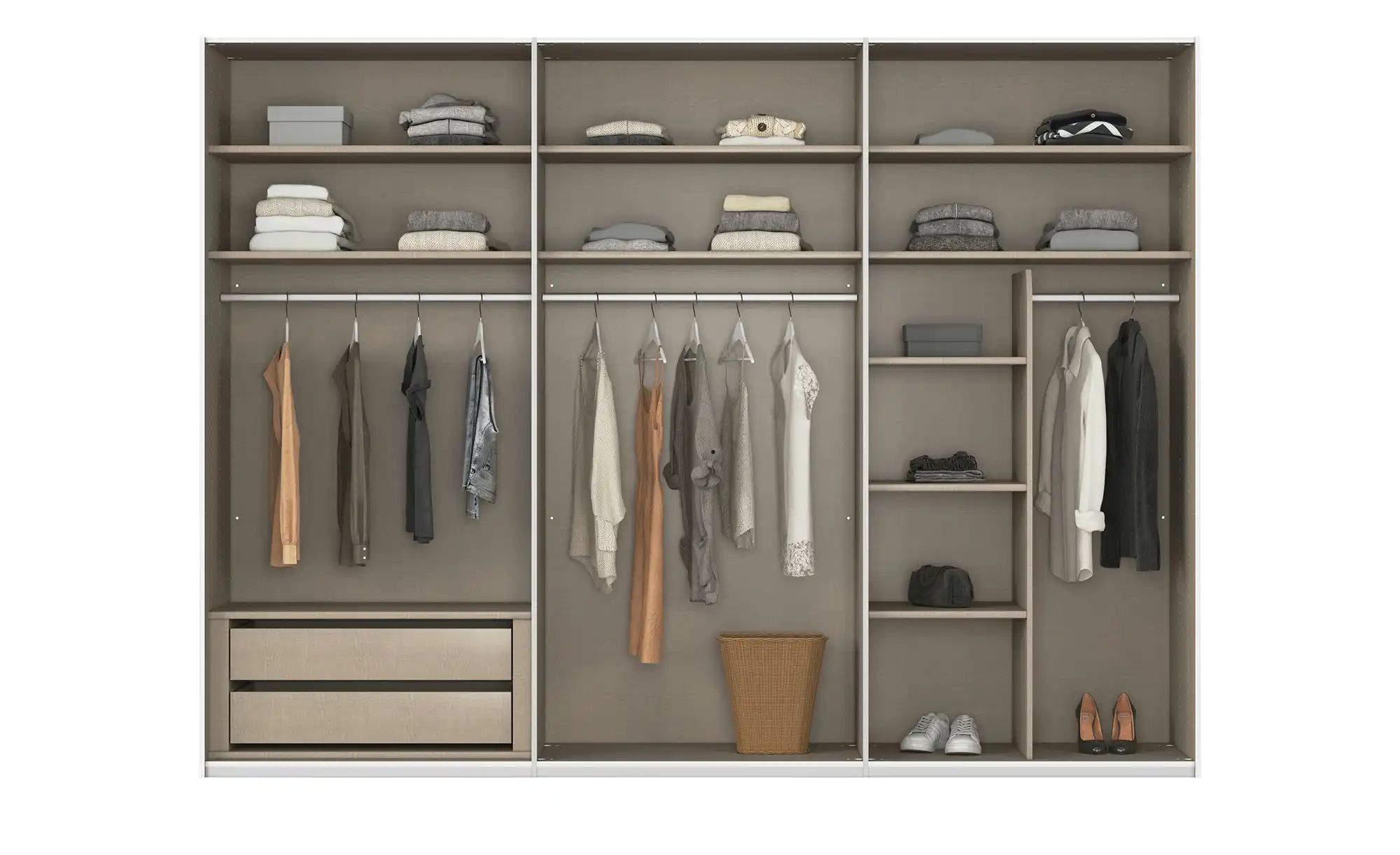 meinSchrank Schwebetürenschrank inklusive Zubehör Regina ¦ weiß ¦ Maße (cm) günstig online kaufen