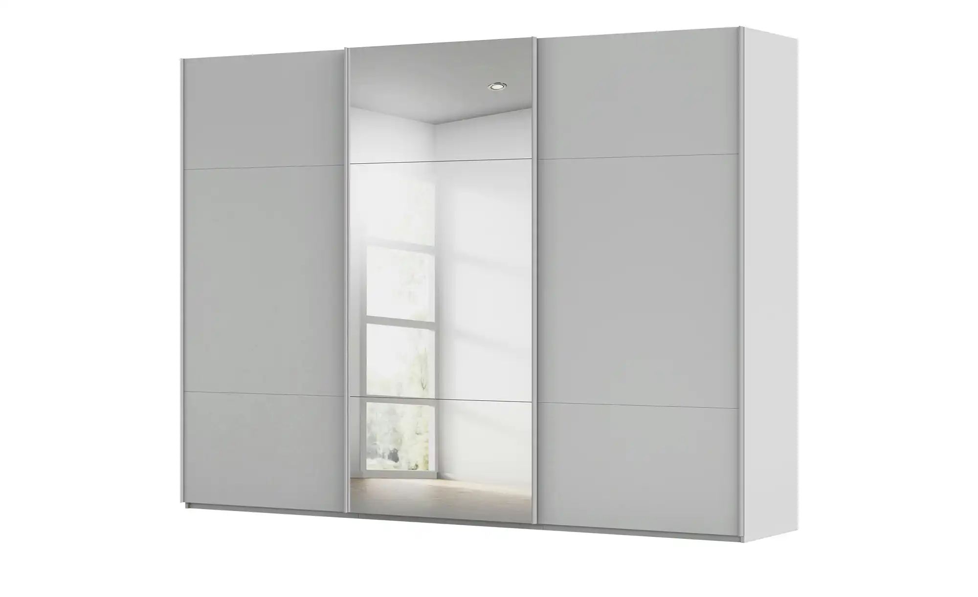 meinSchrank Schwebetürenschrank inklusive Zubehör Regina ¦ grau ¦ Maße (cm) günstig online kaufen