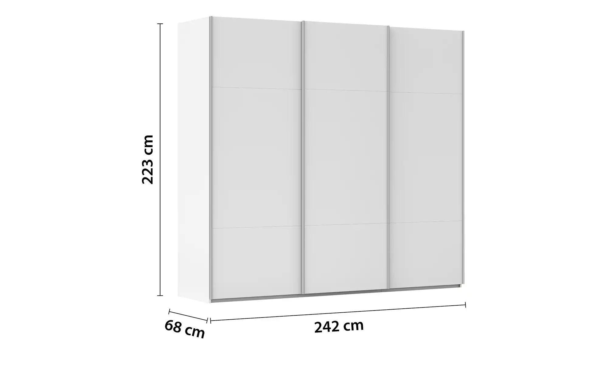 meinSchrank Schwebetürenschrank inklusive Zubehör Regina ¦ weiß ¦ Maße (cm) günstig online kaufen