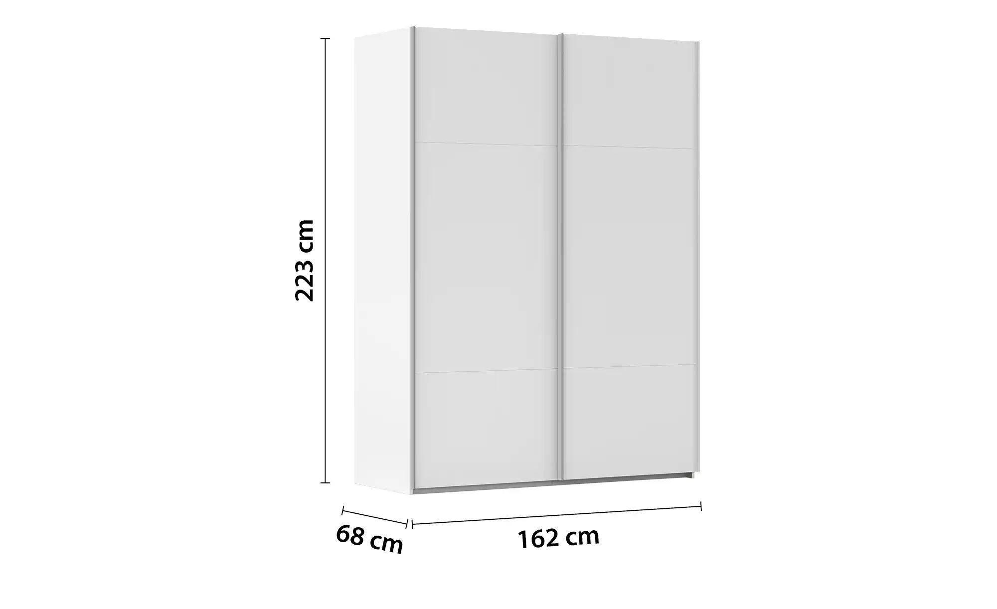 meinSchrank Schwebetürenschrank inklusive Zubehör Regina ¦ weiß ¦ Maße (cm) günstig online kaufen