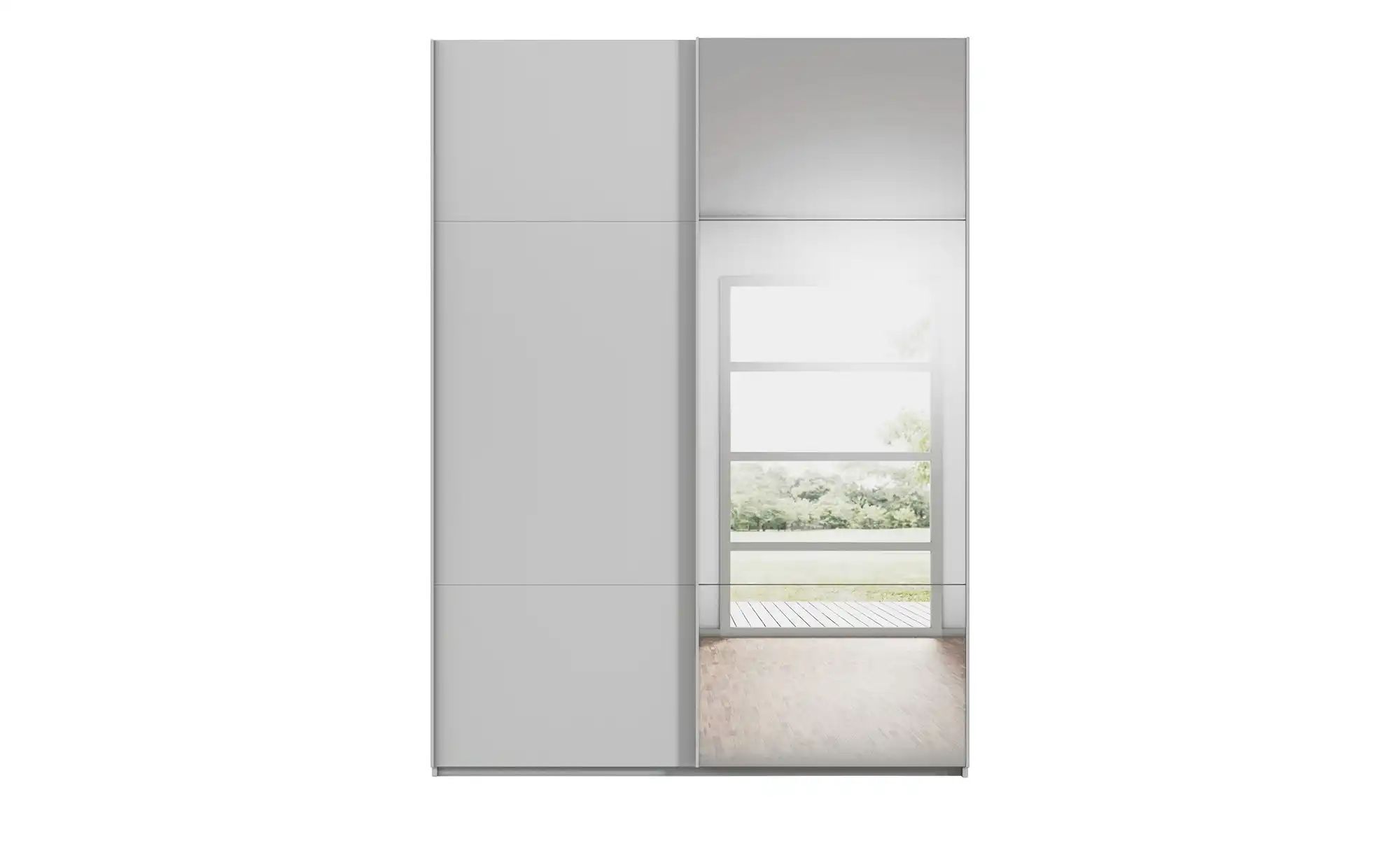 meinSchrank Schwebetürenschrank inklusive Zubehör Regina ¦ grau ¦ Maße (cm) günstig online kaufen