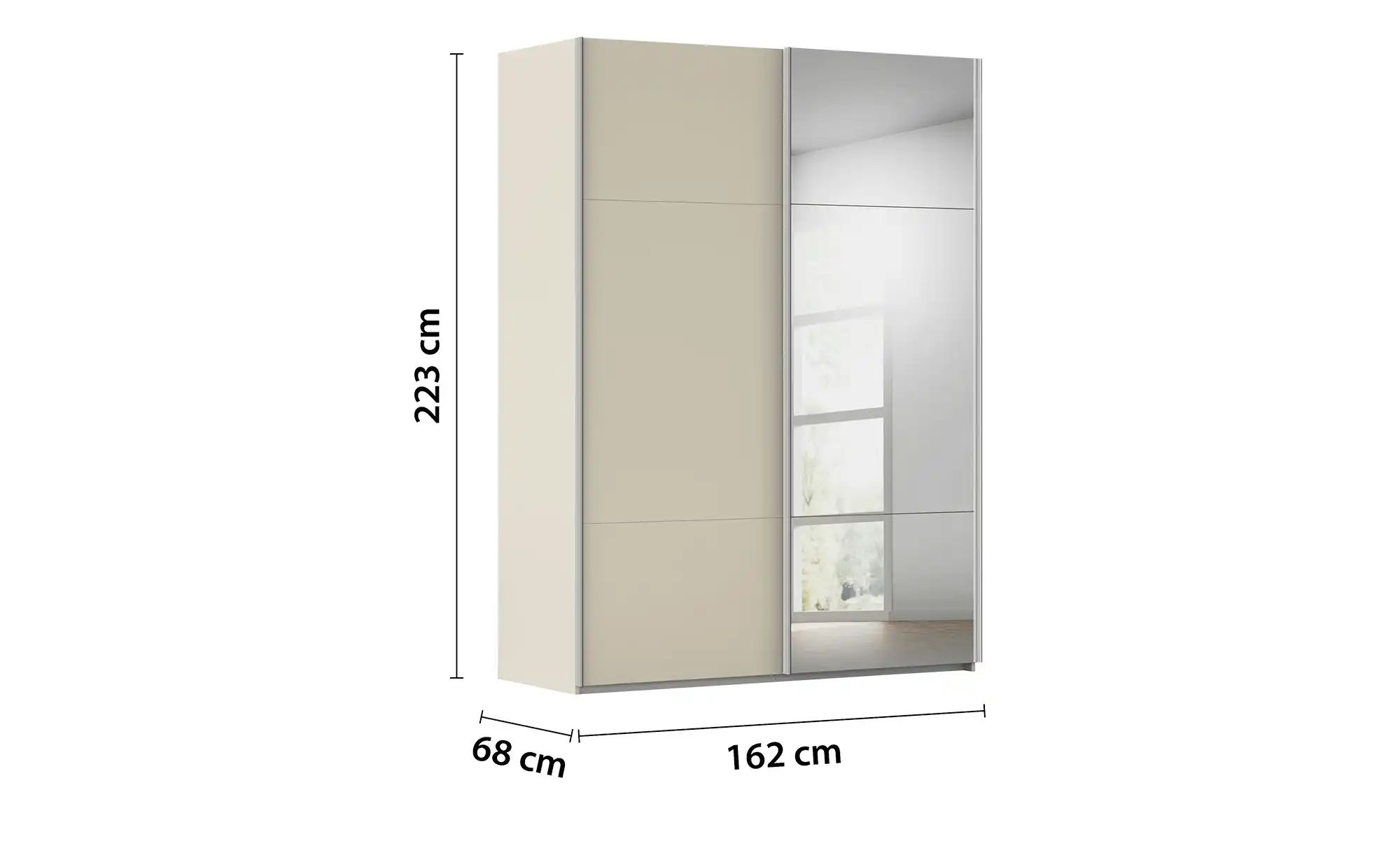 meinSchrank Schwebetürenschrank inklusive Zubehör Regina ¦ beige ¦ Maße (cm günstig online kaufen