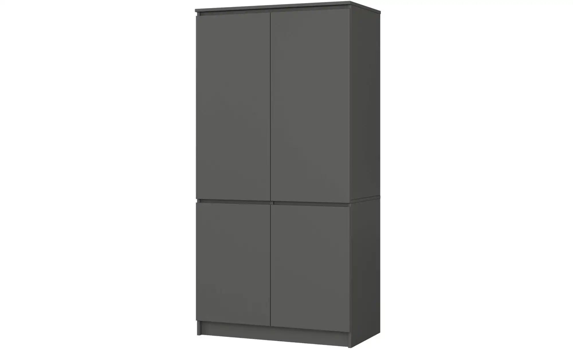 Drehtürenschrank 90 cm breit Valentina ¦ grau ¦ Maße (cm): B: 90 H: 180 Sch günstig online kaufen