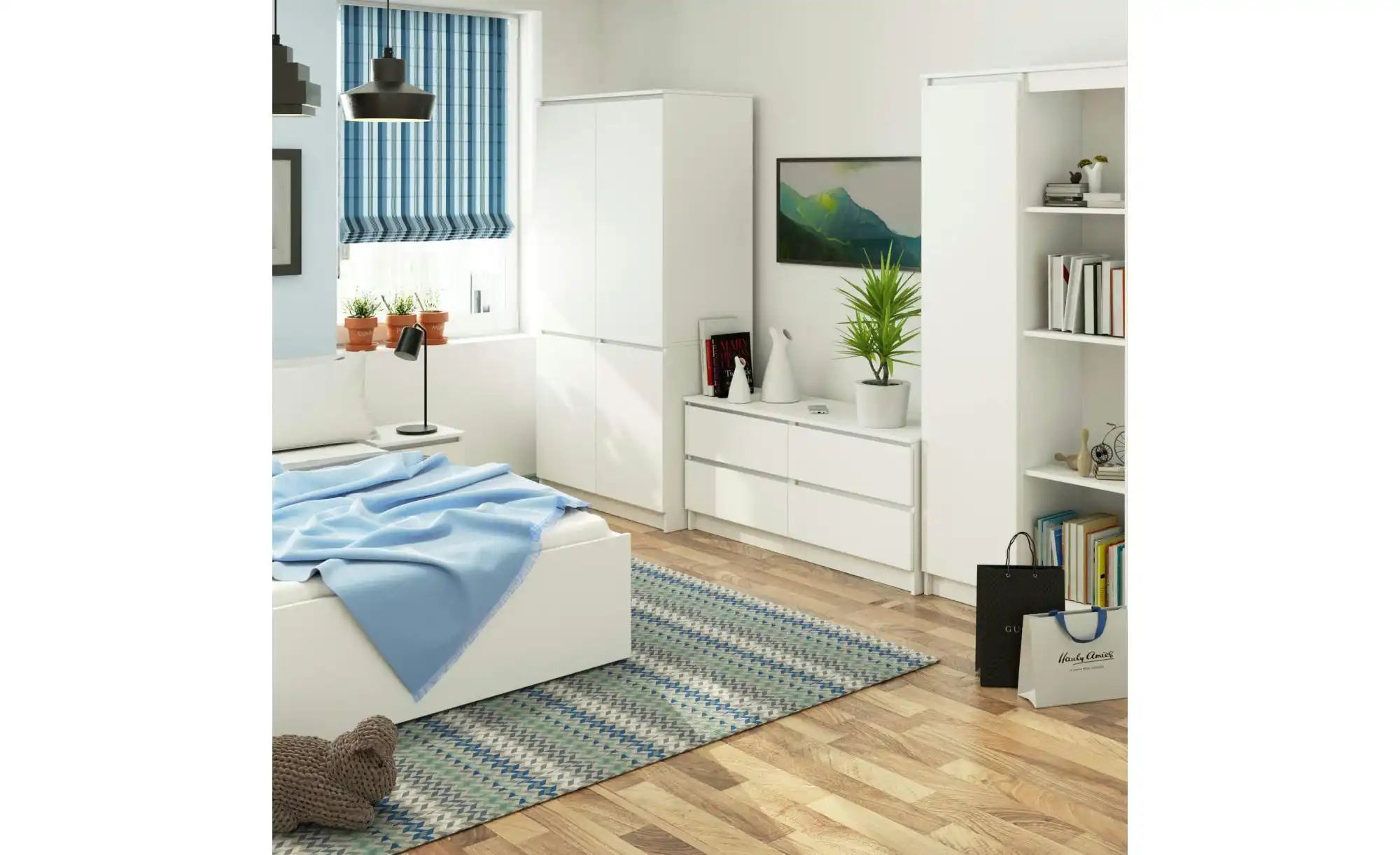 Drehtürenschrank 90 cm breit Valentina ¦ weiß ¦ Maße (cm): B: 90 H: 180 Sch günstig online kaufen