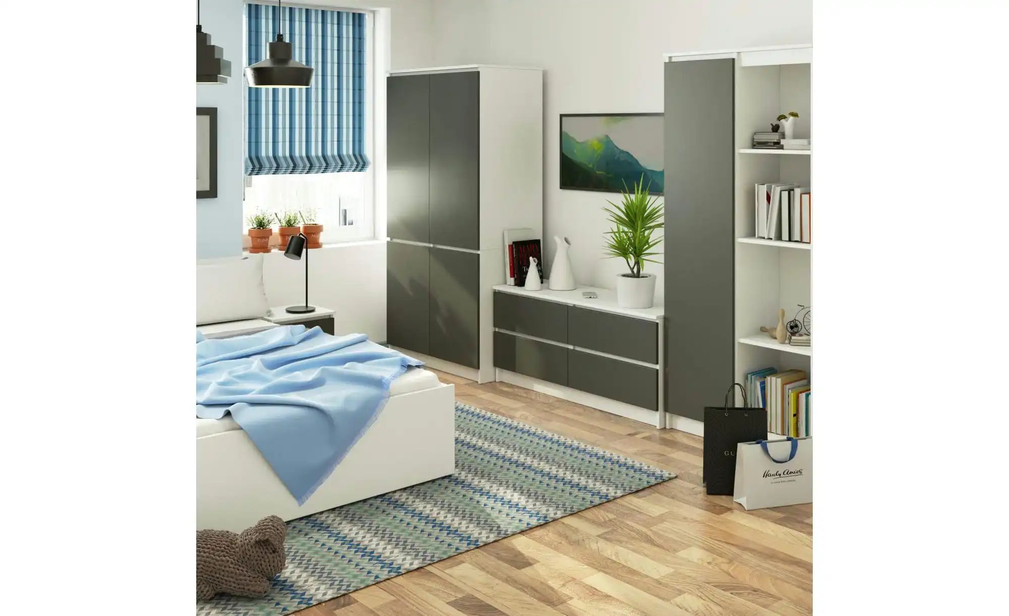 Drehtürenschrank 90 cm breit Valentina ¦ mehrfarbig ¦ Maße (cm): B: 90 H: 1 günstig online kaufen