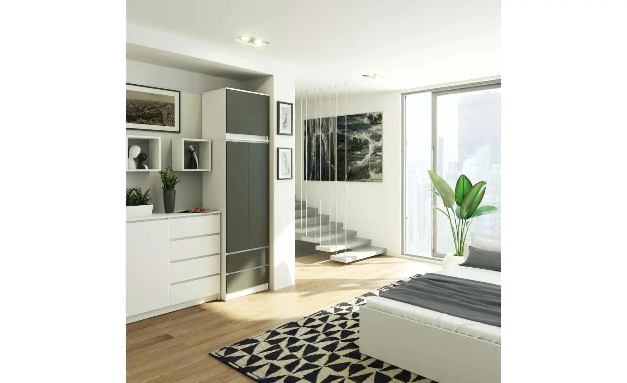 Thumbnail - Drehtürenschrank mit viel Stauraum Sara ¦ mehrfarbig ¦ Maße (cm): B: 60 H: 234 Schränke > Kleiderschränke > Drehtürensch...