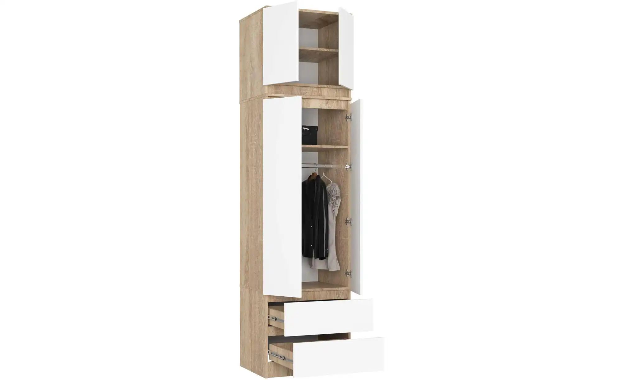 Thumbnail - Drehtürenschrank mit viel Stauraum Sara ¦ mehrfarbig ¦ Maße (cm): B: 60 H: 234 Schränke > Kleiderschränke > Drehtürensch...