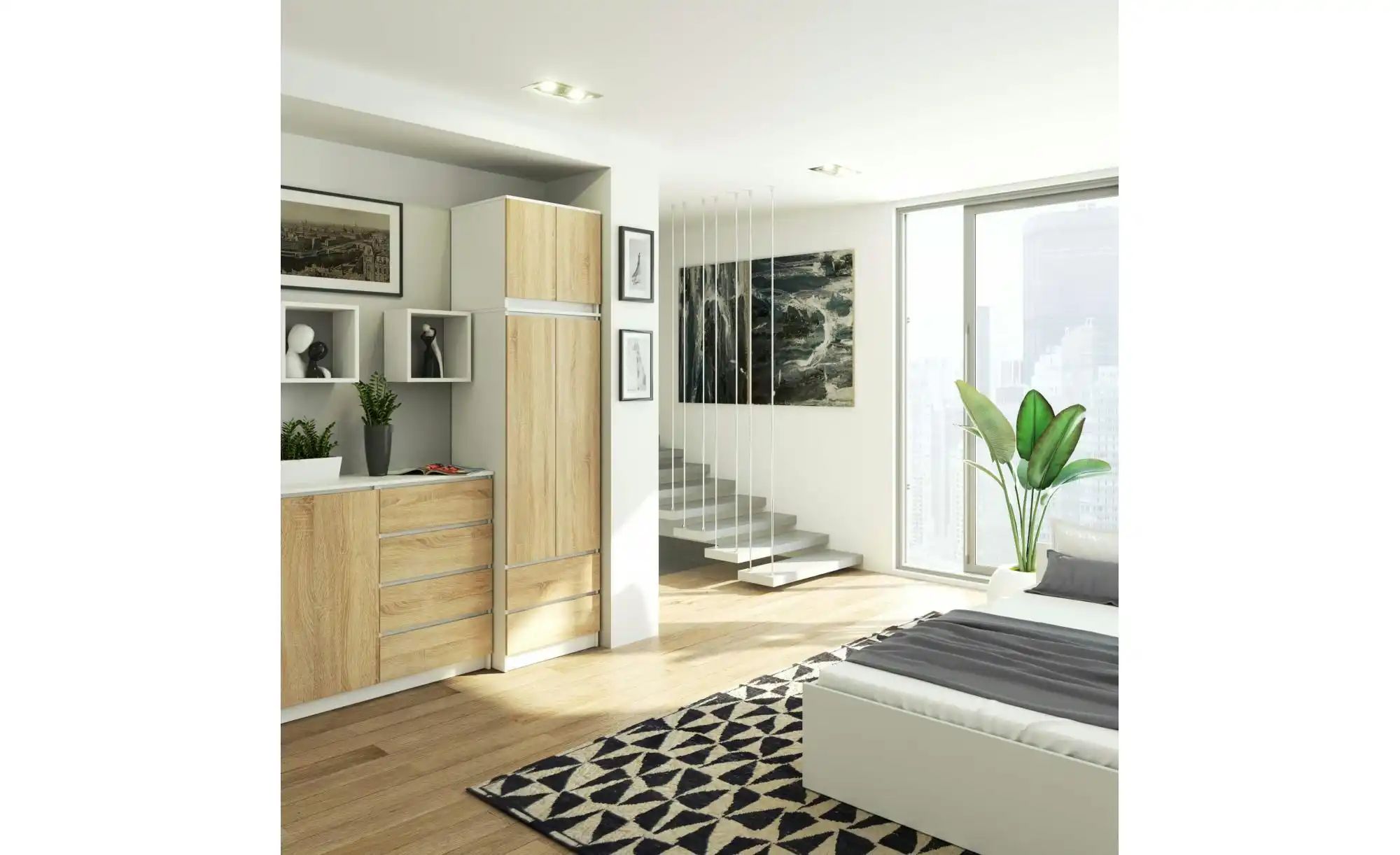 Thumbnail - Drehtürenschrank mit viel Stauraum Sara ¦ mehrfarbig ¦ Maße (cm): B: 60 H: 234 Schränke > Kleiderschränke > Drehtürensch...