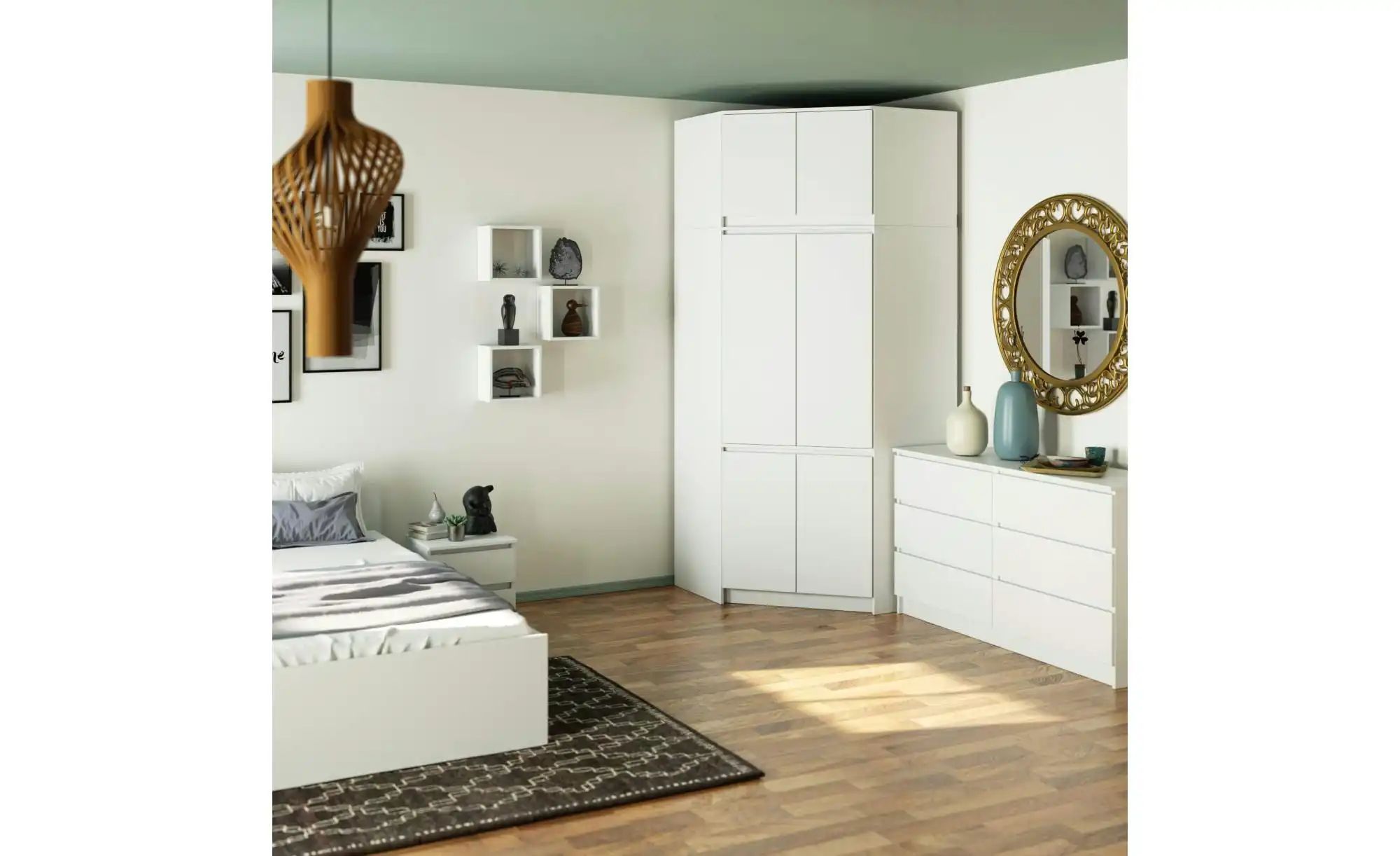 Schrankaufsatz für Ophelia Eckschrank Ophelia ¦ weiß ¦ Maße (cm): B: 100 H: günstig online kaufen