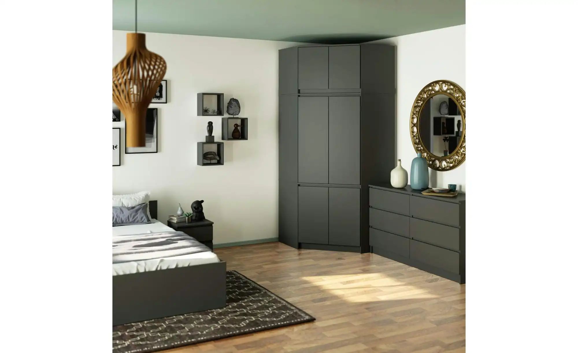 Schrankaufsatz für Ophelia Eckschrank Ophelia ¦ grau ¦ Maße (cm): B: 100 H: günstig online kaufen